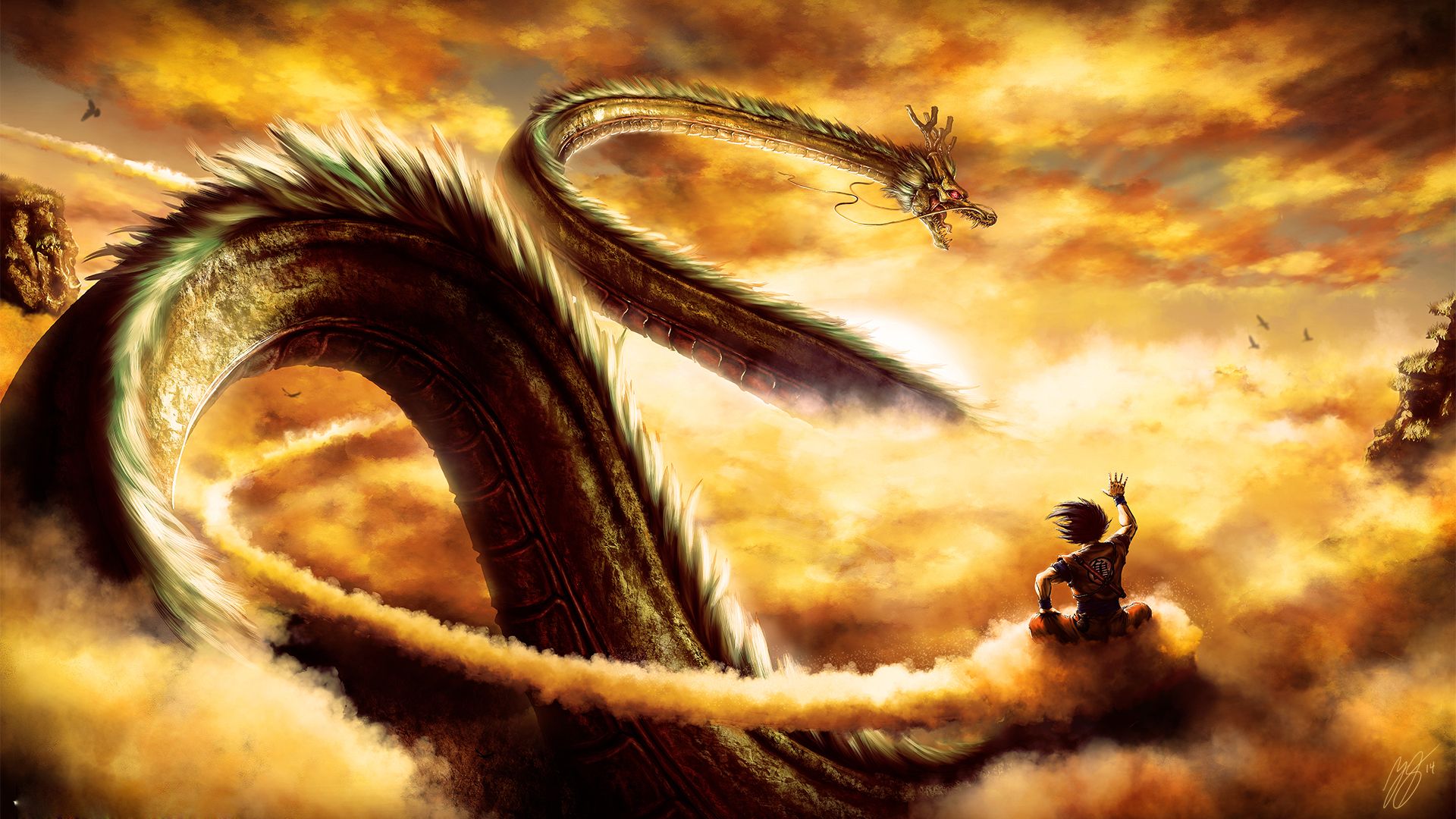 Shenron drago Dragon Ball, anime di Akira Toriyama, 1920x1080 Full HD, PC