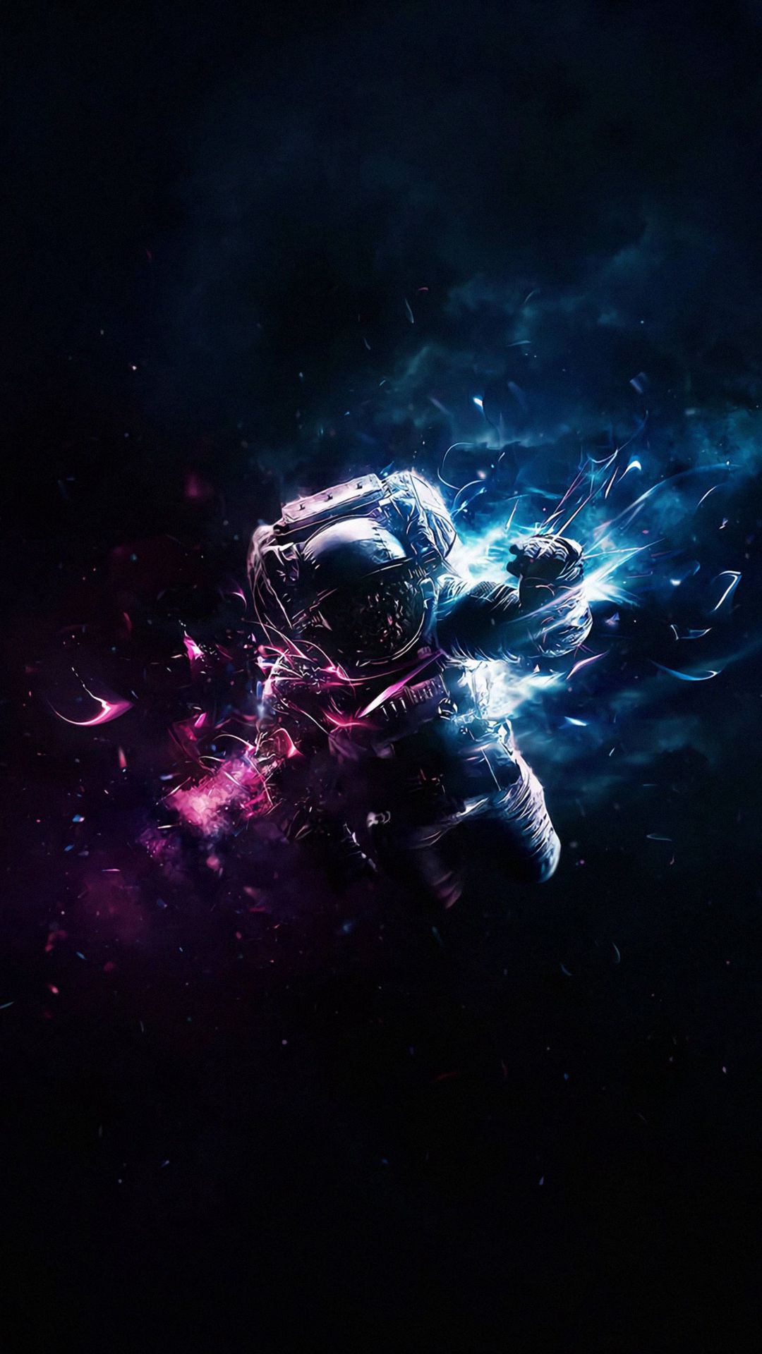 Astronauta nello spazio, arte digitale, 1080x1920 Verticale, Samsung Galaxy