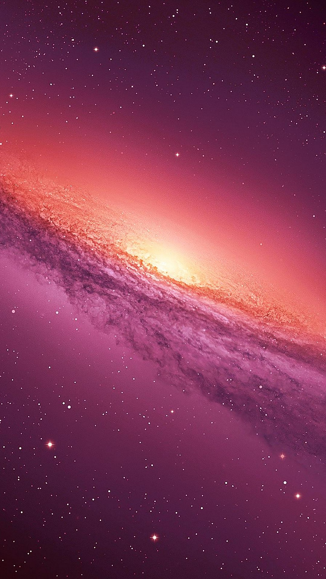 Galassia spaziale rosa e arancione, 1080x1920 Verticale, Samsung Galaxy