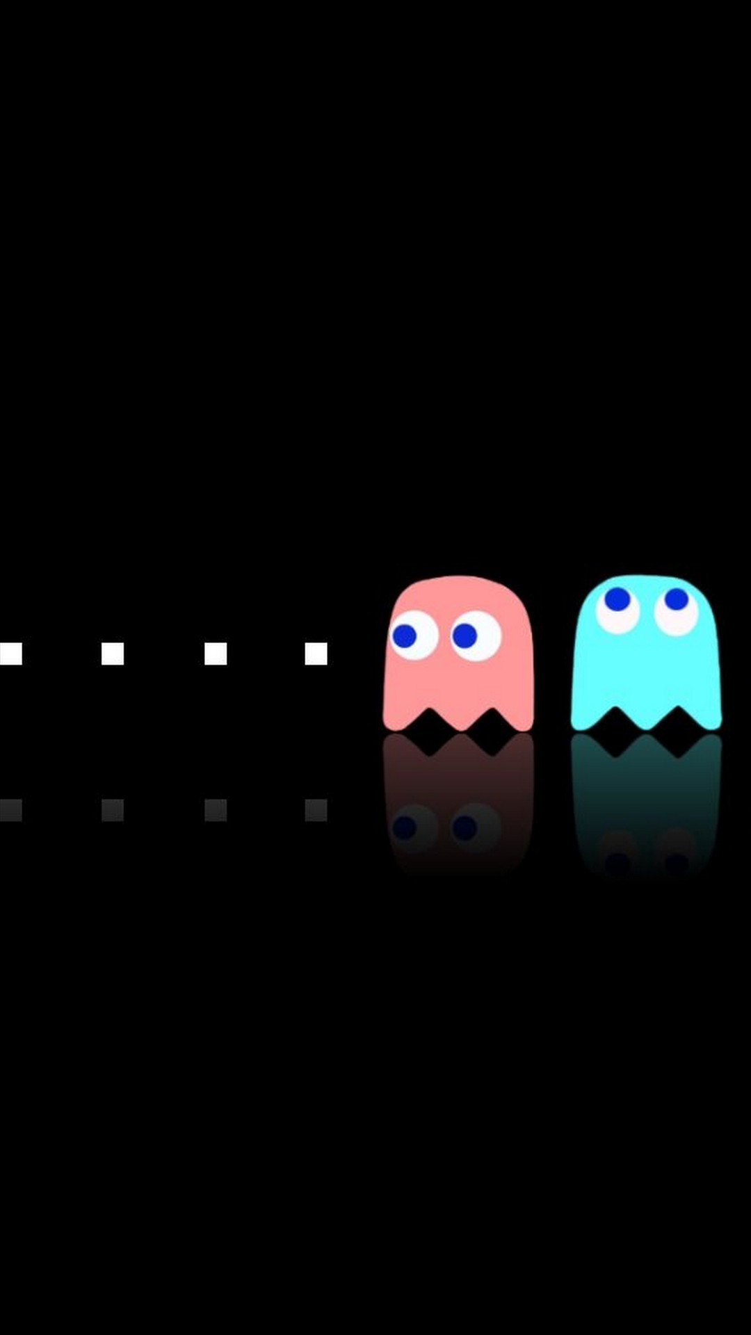 Fantasmi Pac-Man rosa e blu, 1080x1920 Verticale, Mobile