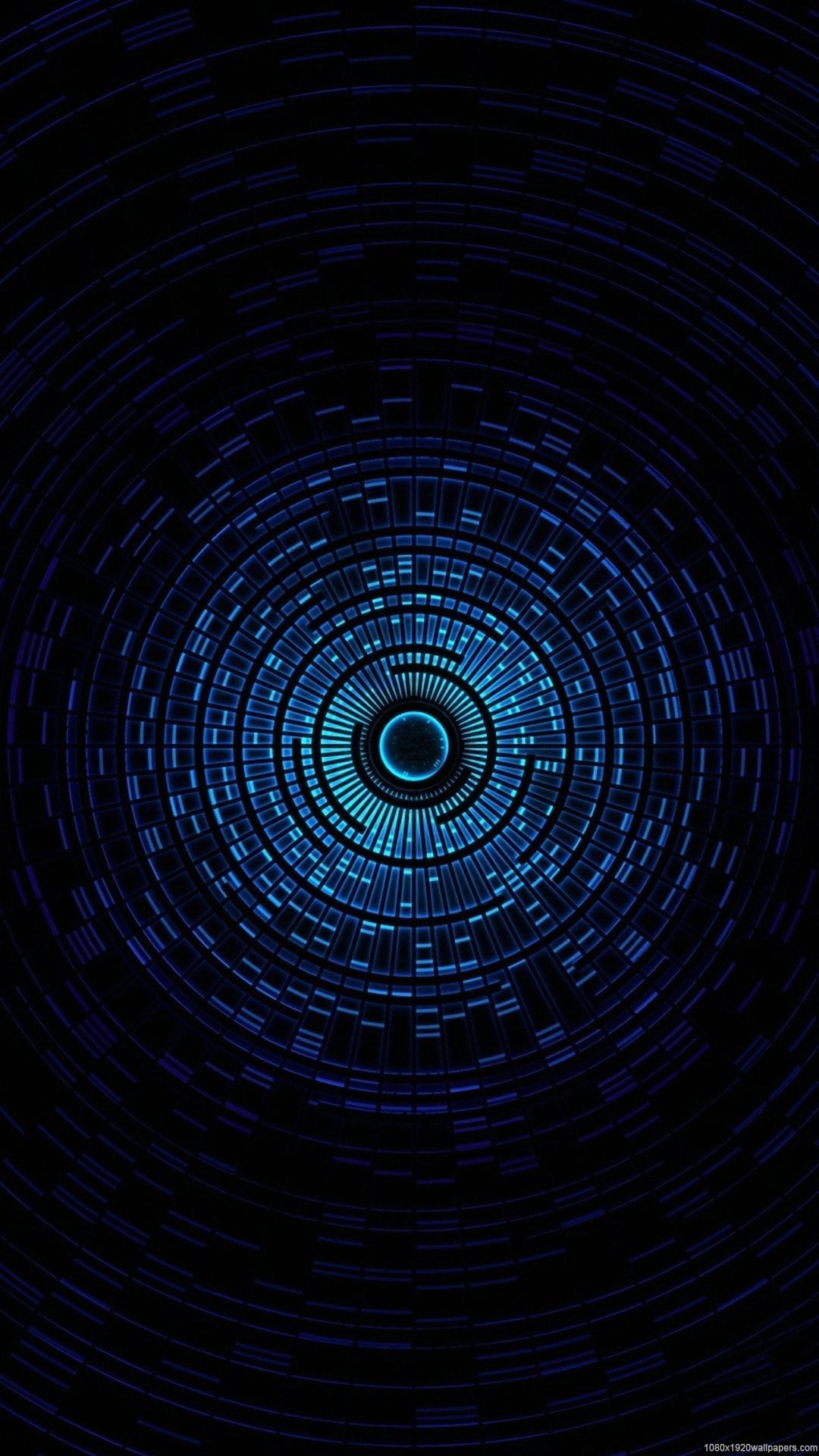 tunnel astratto blu digitale, 1080x1920 Full HD Verticale, Smartphone