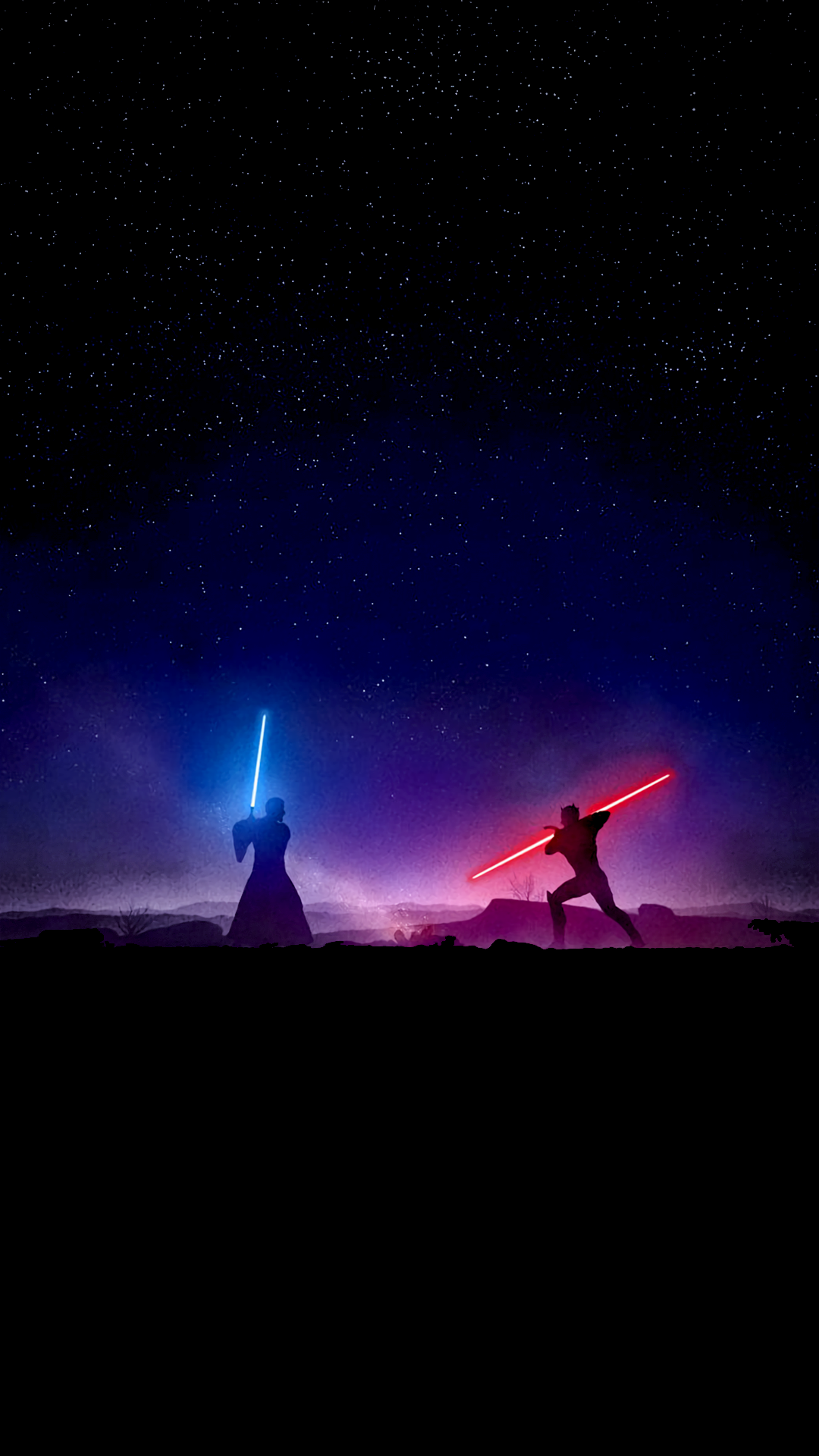 Duello spade laser Star Wars, Jedi, 1080x1920 Full HD Verticale, iPhone