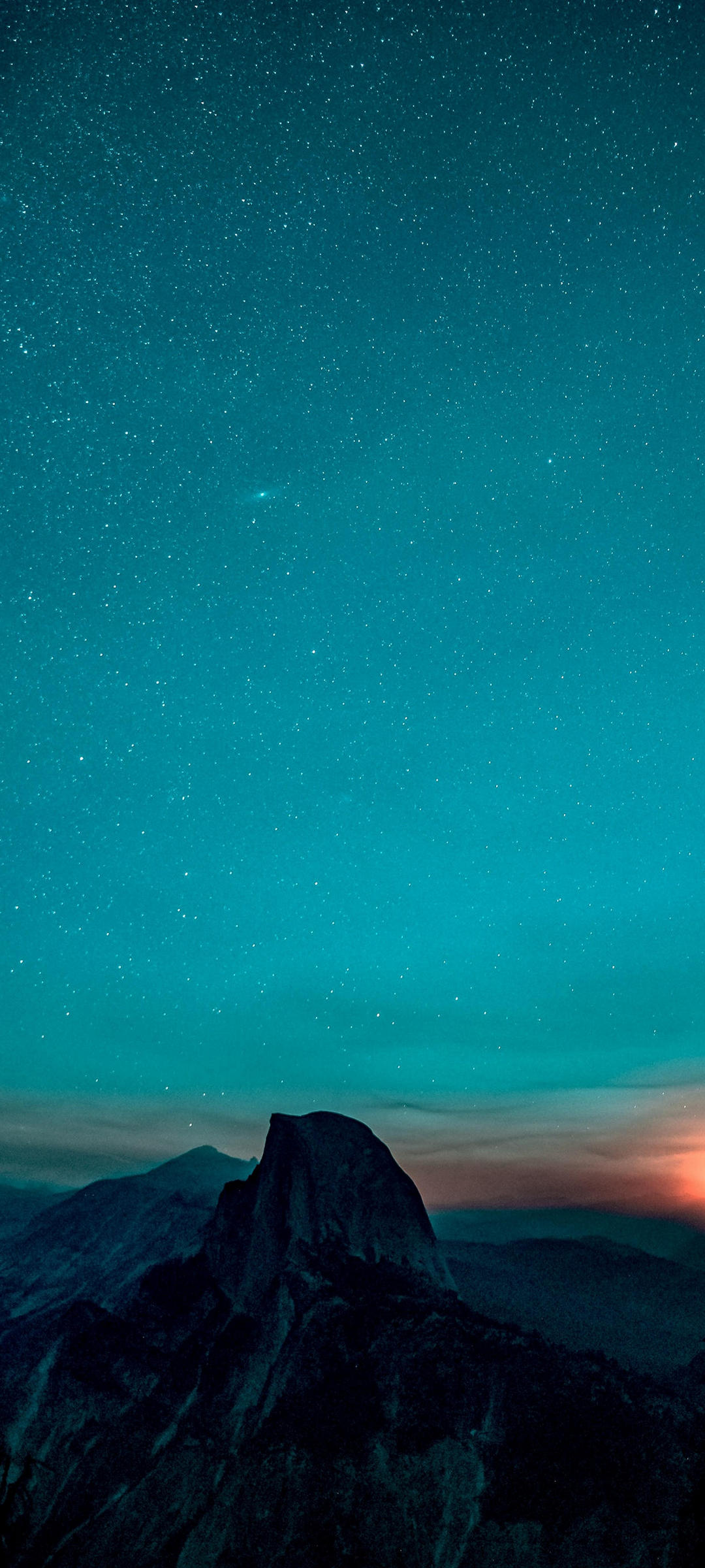 Montagna notte cielo stellato, 1080x2400 Verticale, Telefono