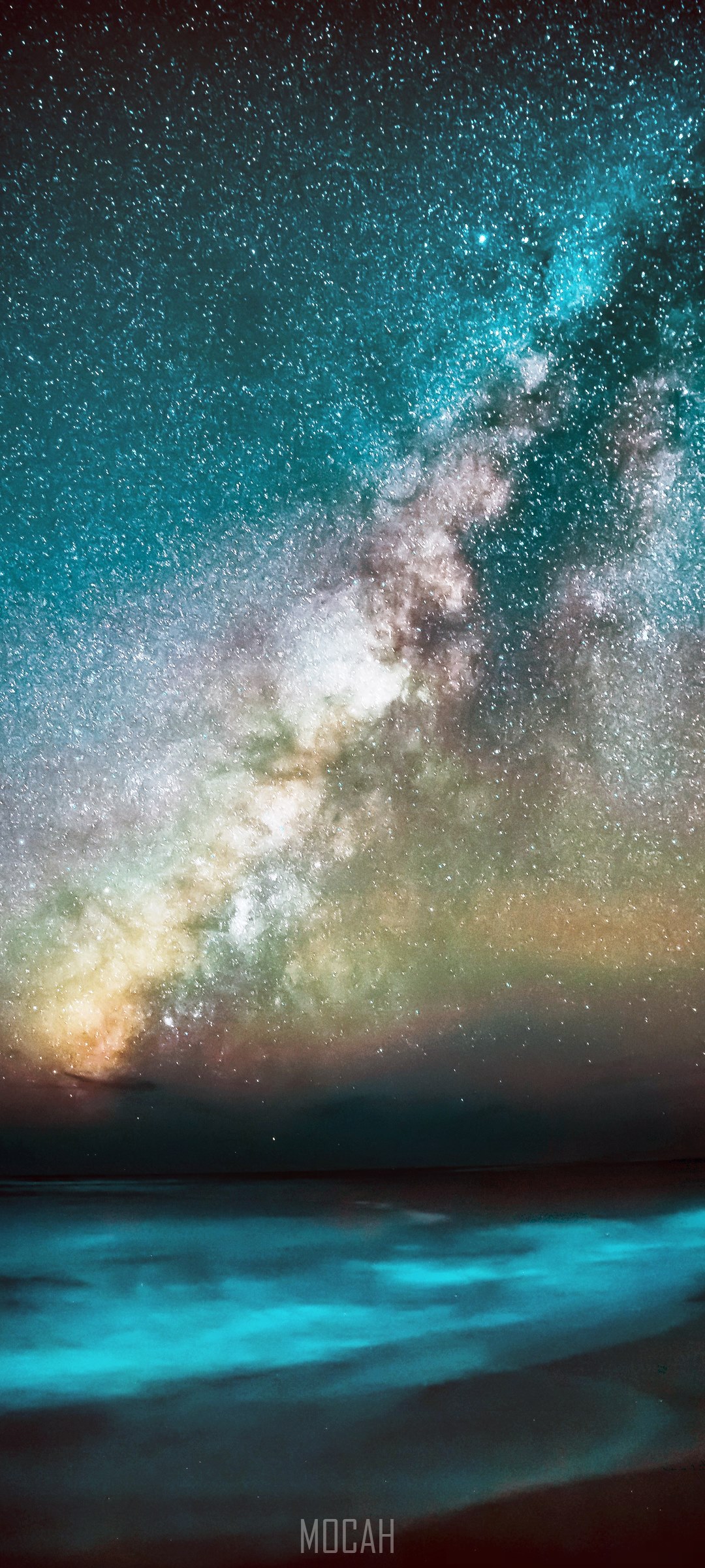 Via Lattea su spiaggia bioluminescente, 1080x2400 Full HD Verticale, Xiaomi