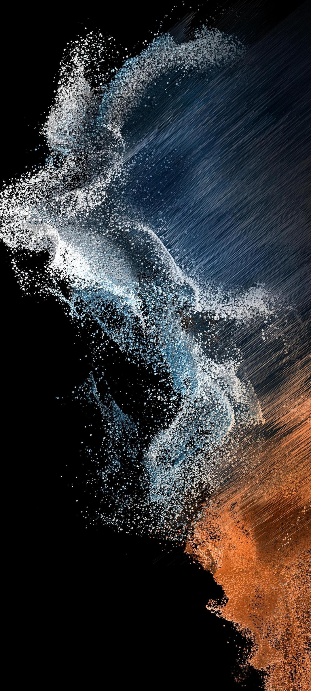 Schizzo acqua nero e arancio, 1080x2400 Full HD Verticale, iPhone