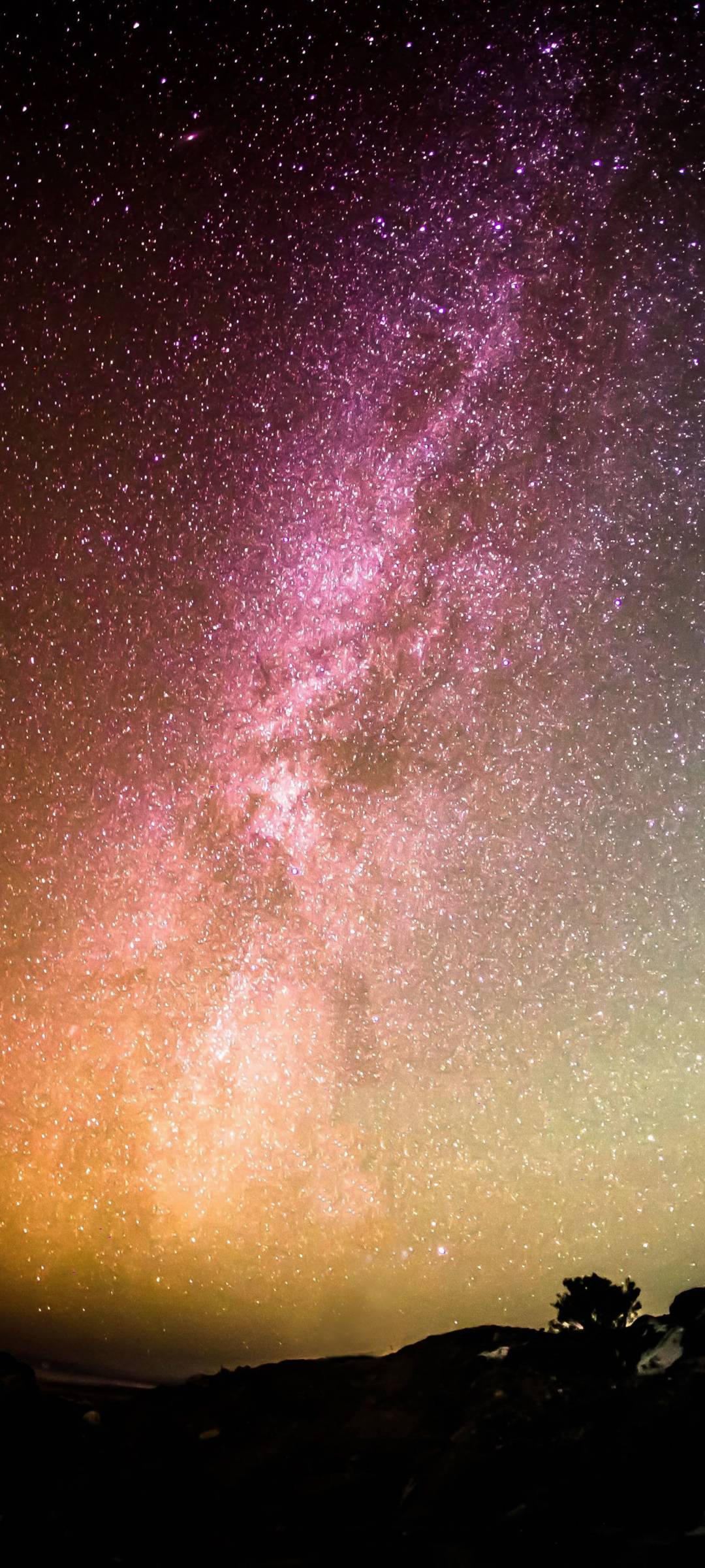 Via Lattea cielo notturno, 1080x2400 Full HD Verticale, Smartphone