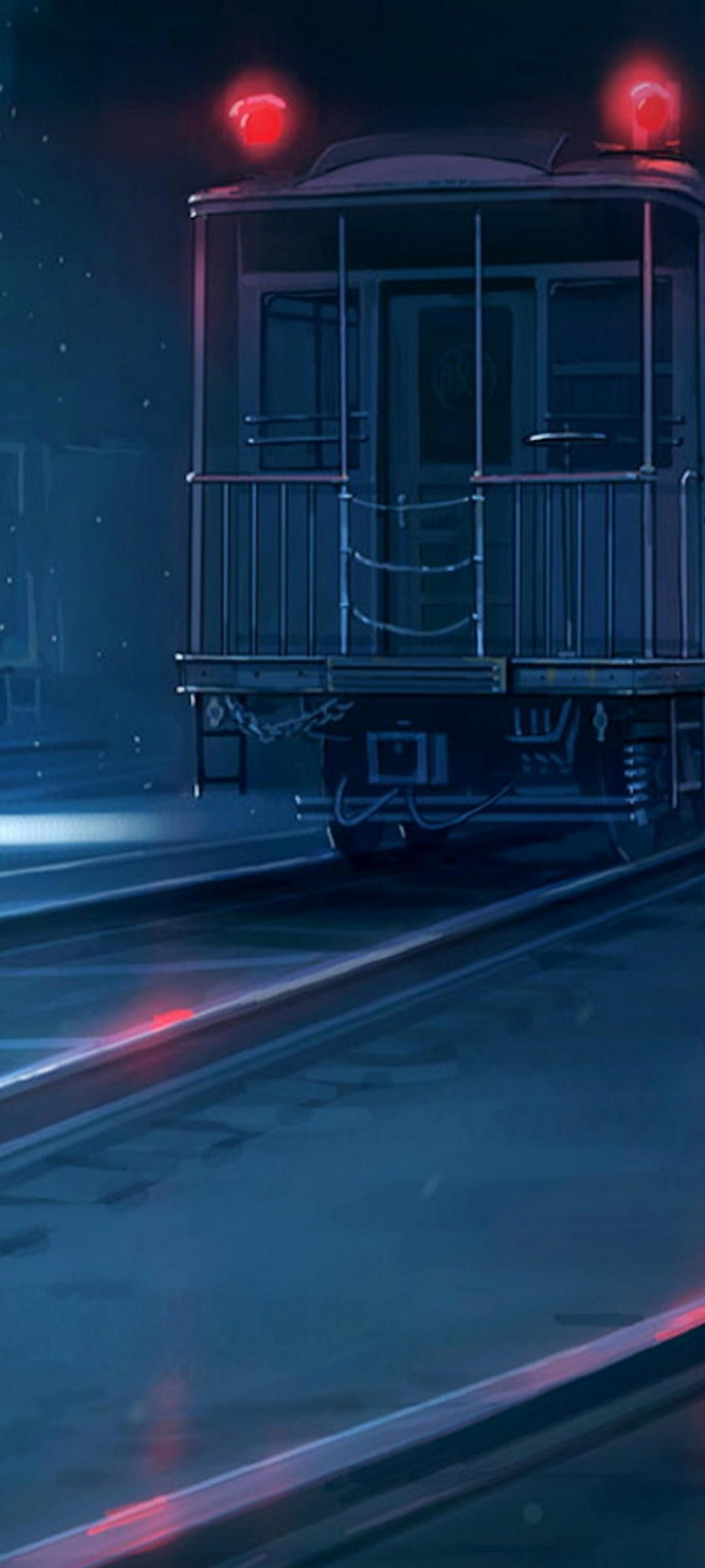 Tram notturno luci rosse, 1080x2400 Full HD Verticale, Smartphone