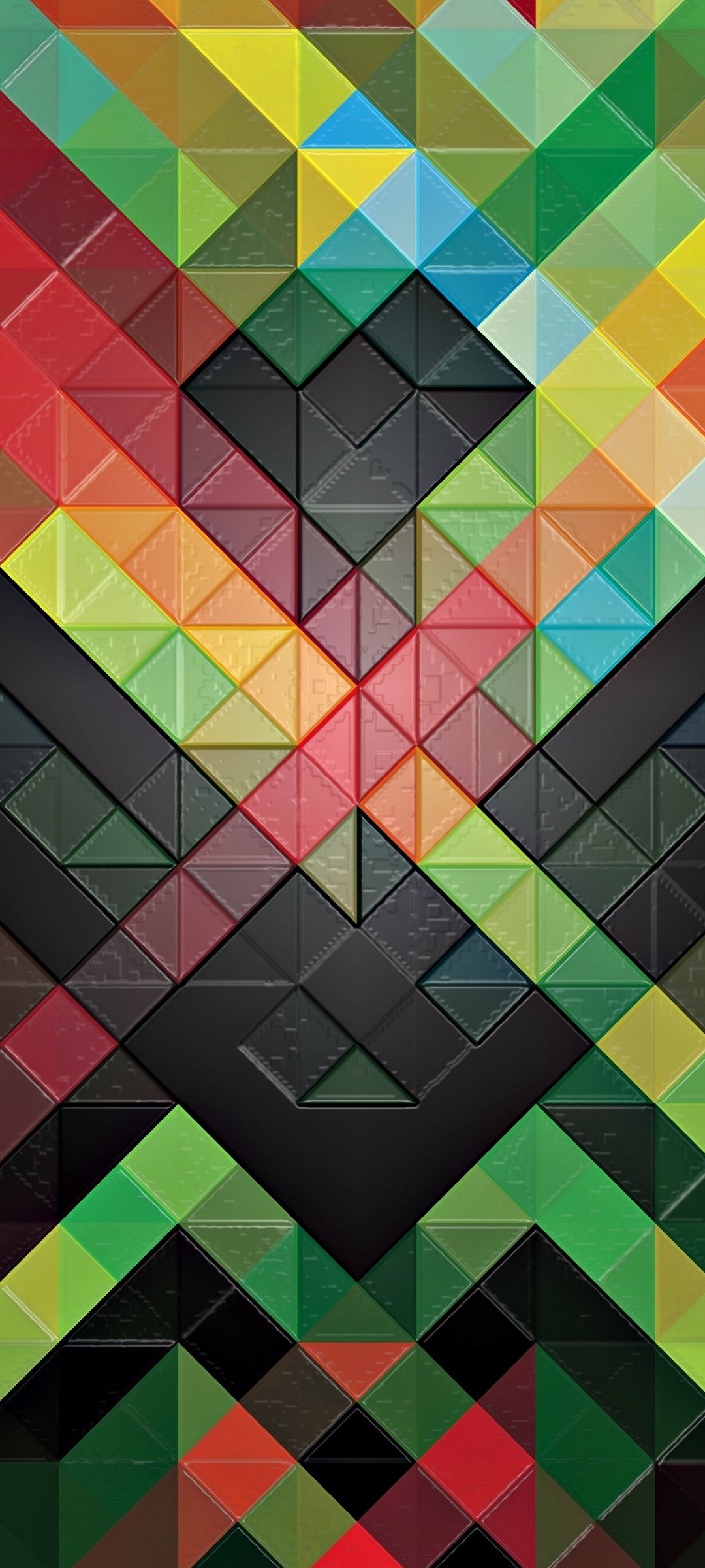 Pattern geometrico astratto colorato, 1080x2400 Full HD Verticale, Xiaomi