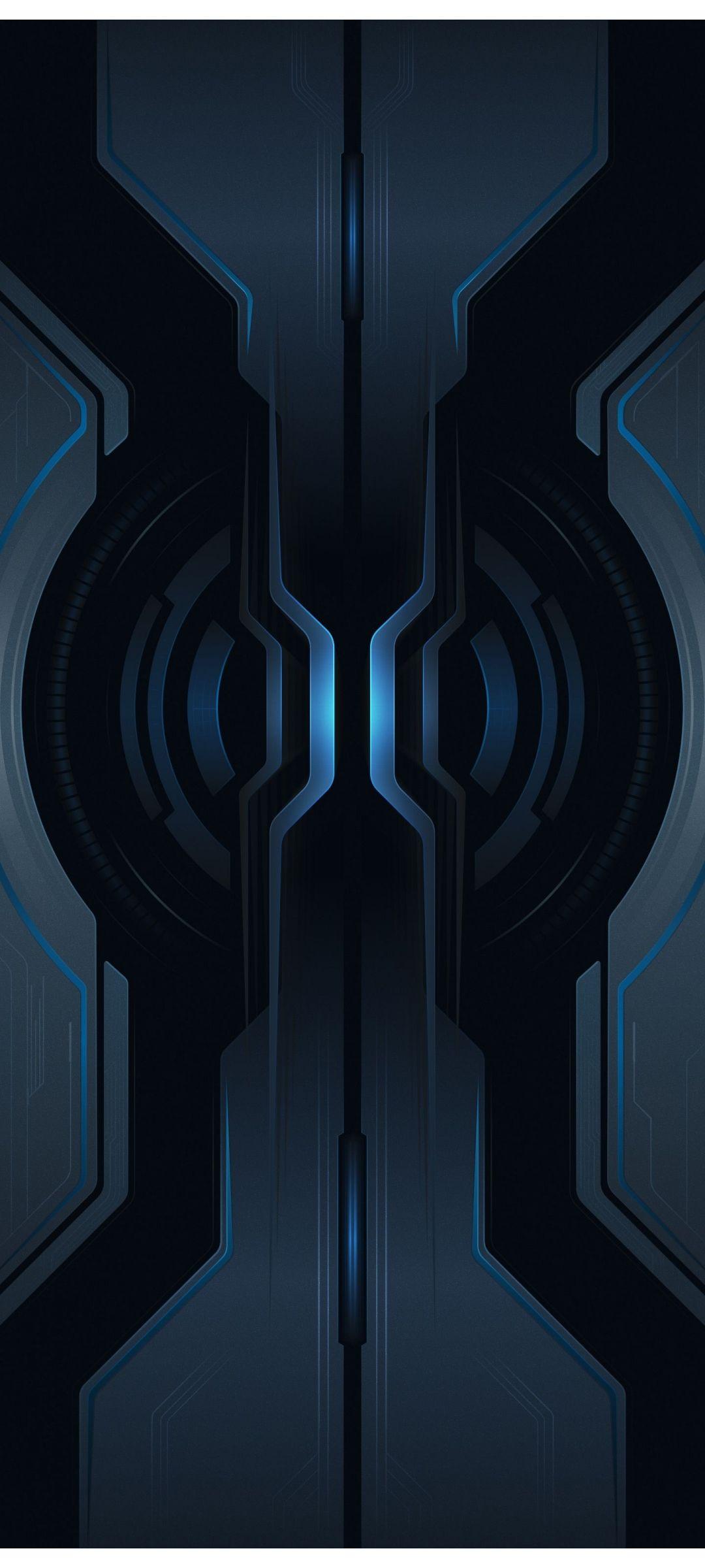 Pattern astratto blu scuro tecnologico, 1080x2400 Full HD Verticale, iPhone