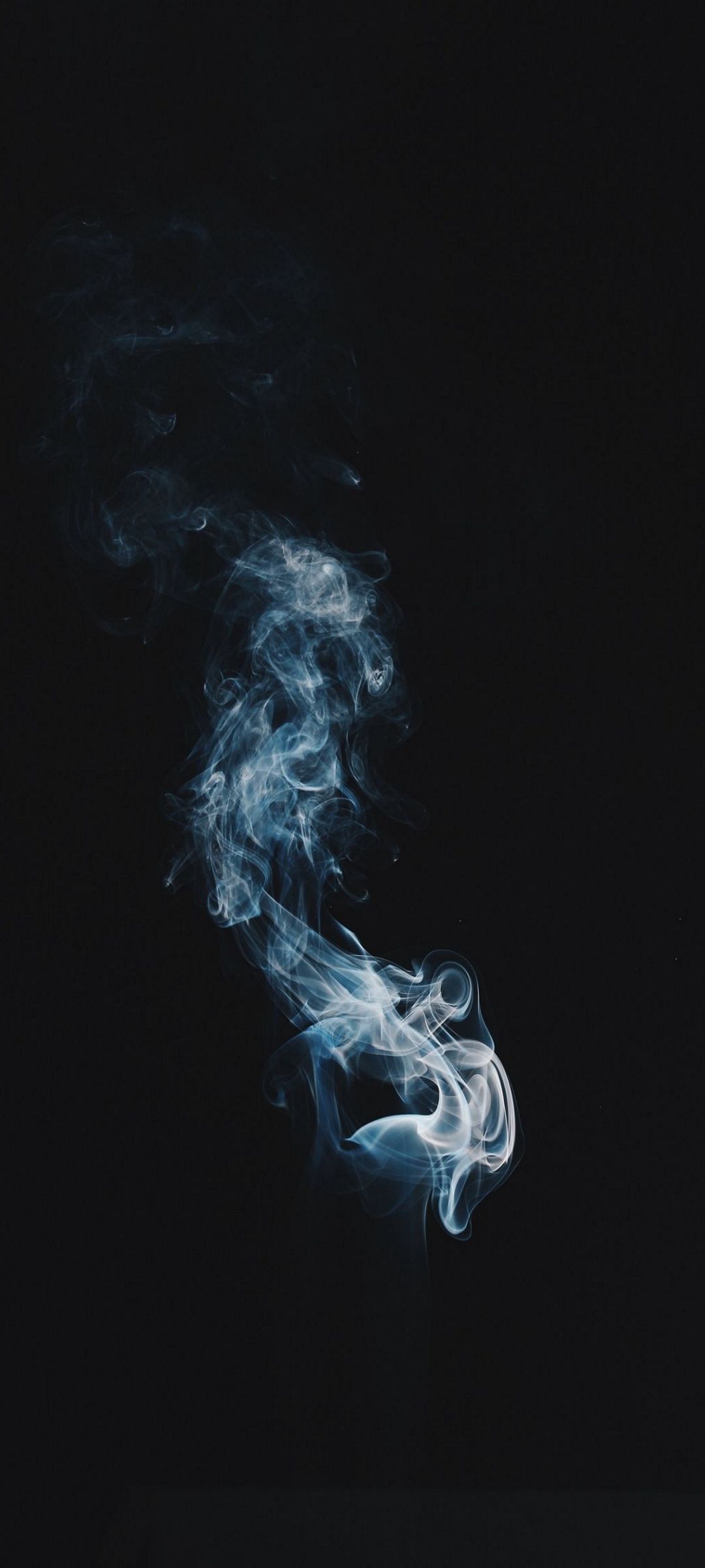 Fumo blu su nero, 1080x2400 Verticale, Xiaomi