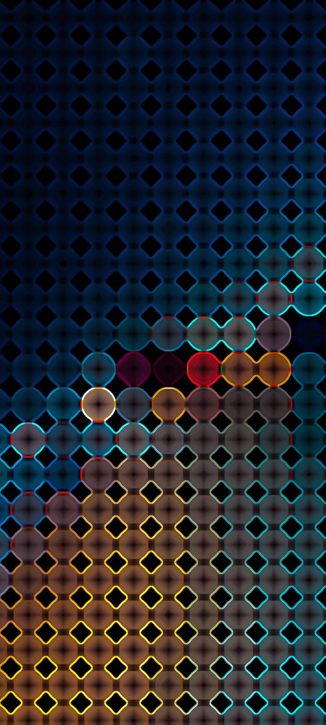Motivo geometrico astratto cerchi, 1080x2400 Verticale, Mobile