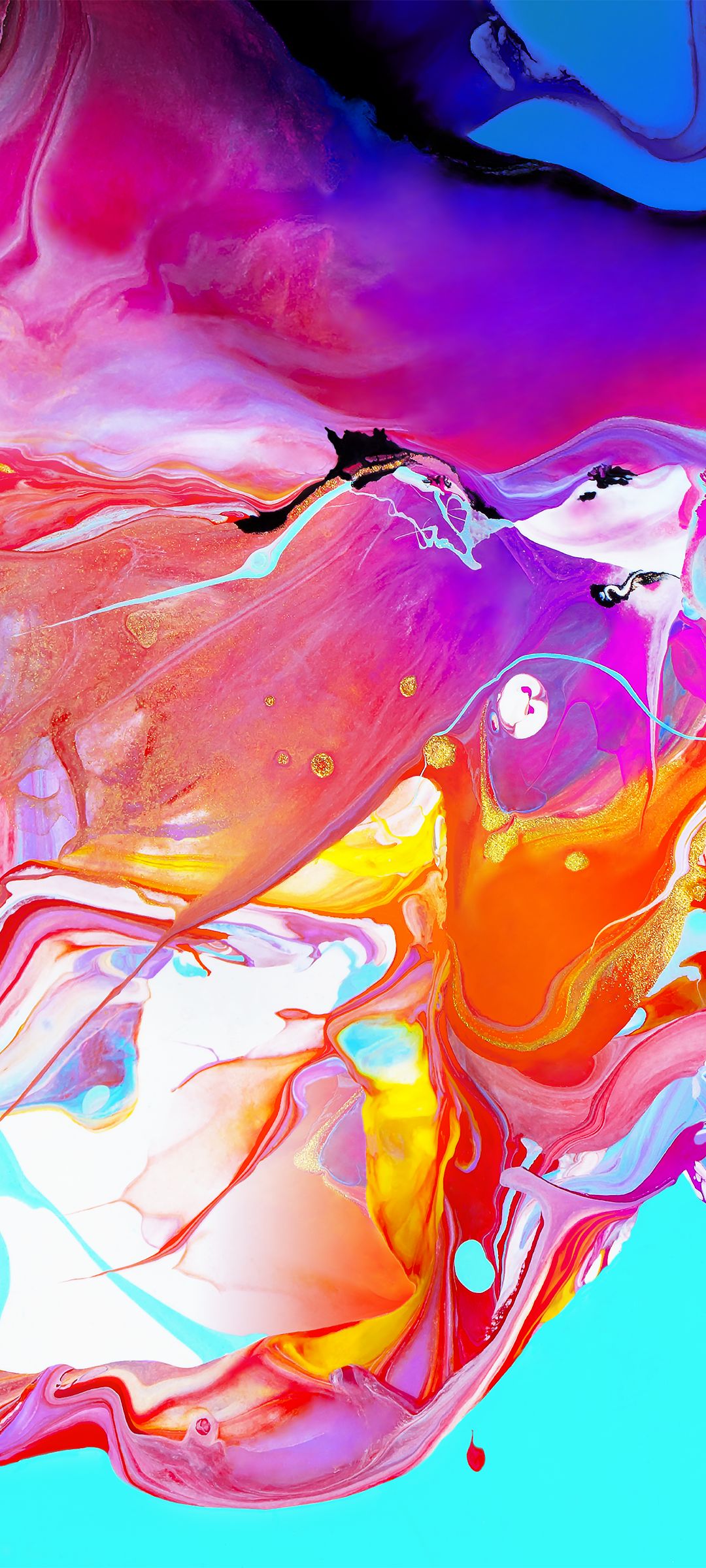 Astratto fluido colorato, 1080x2400 Verticale, Telefono