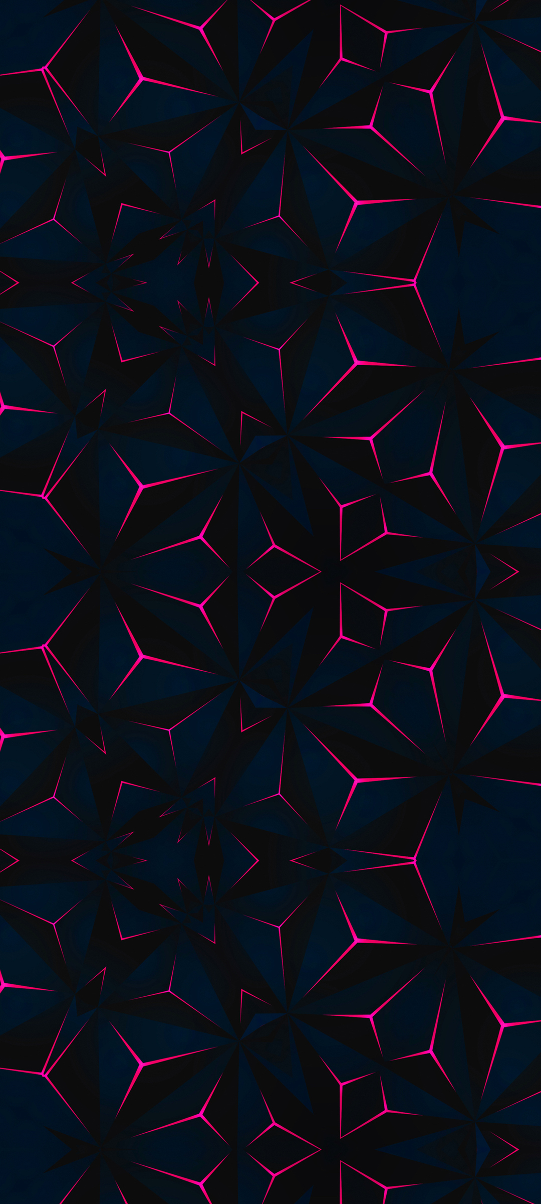 Geometria nera con linee rosa, 1080x2400 Verticale, Mobile