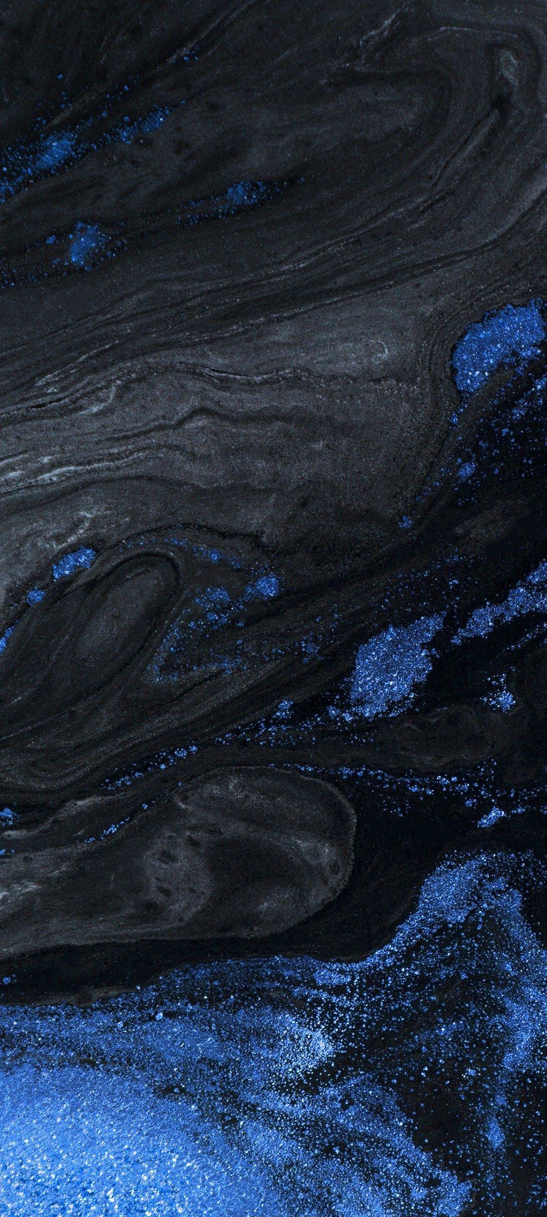Marmo astratto blu e nero, 1080x2400 Full HD Verticale, Smartphone