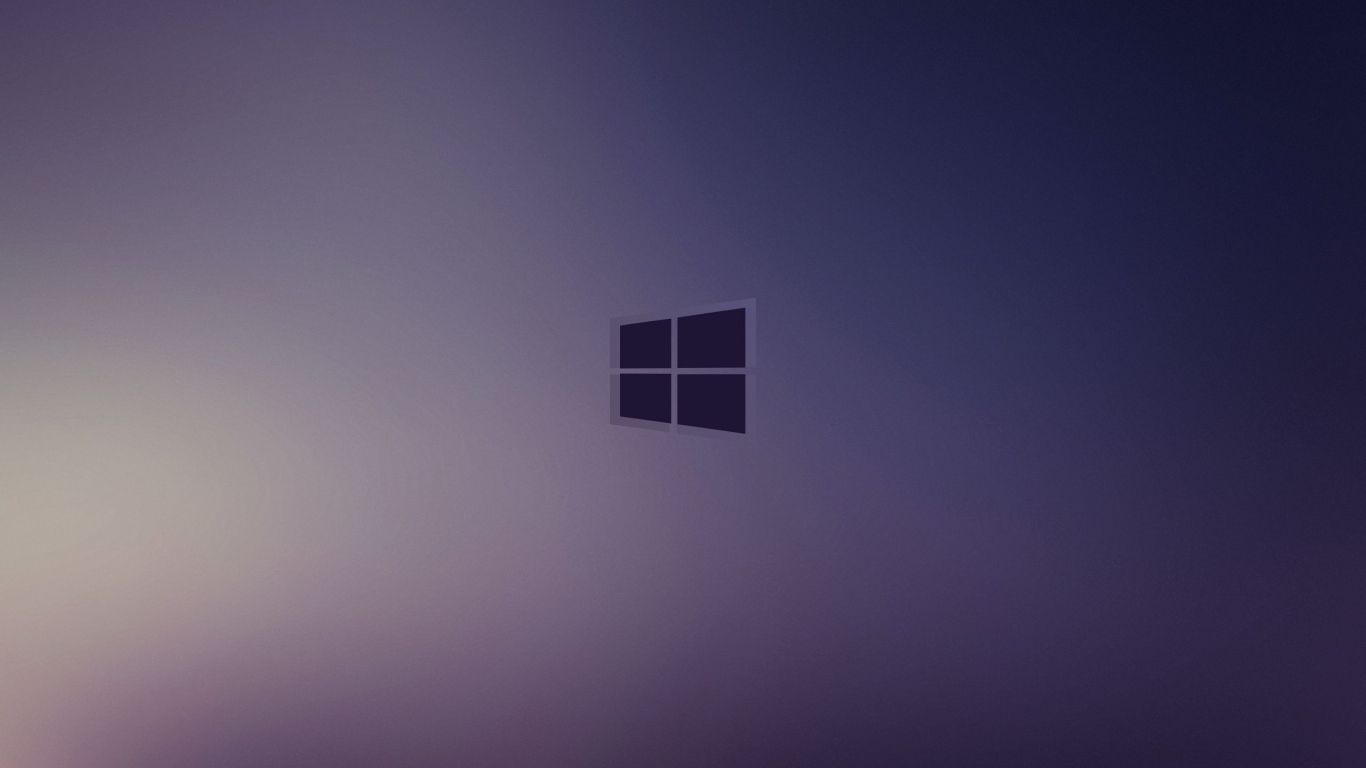 Logo Windows minimalista viola, sistema operativo Microsoft, 1366x768 HD, Desktop