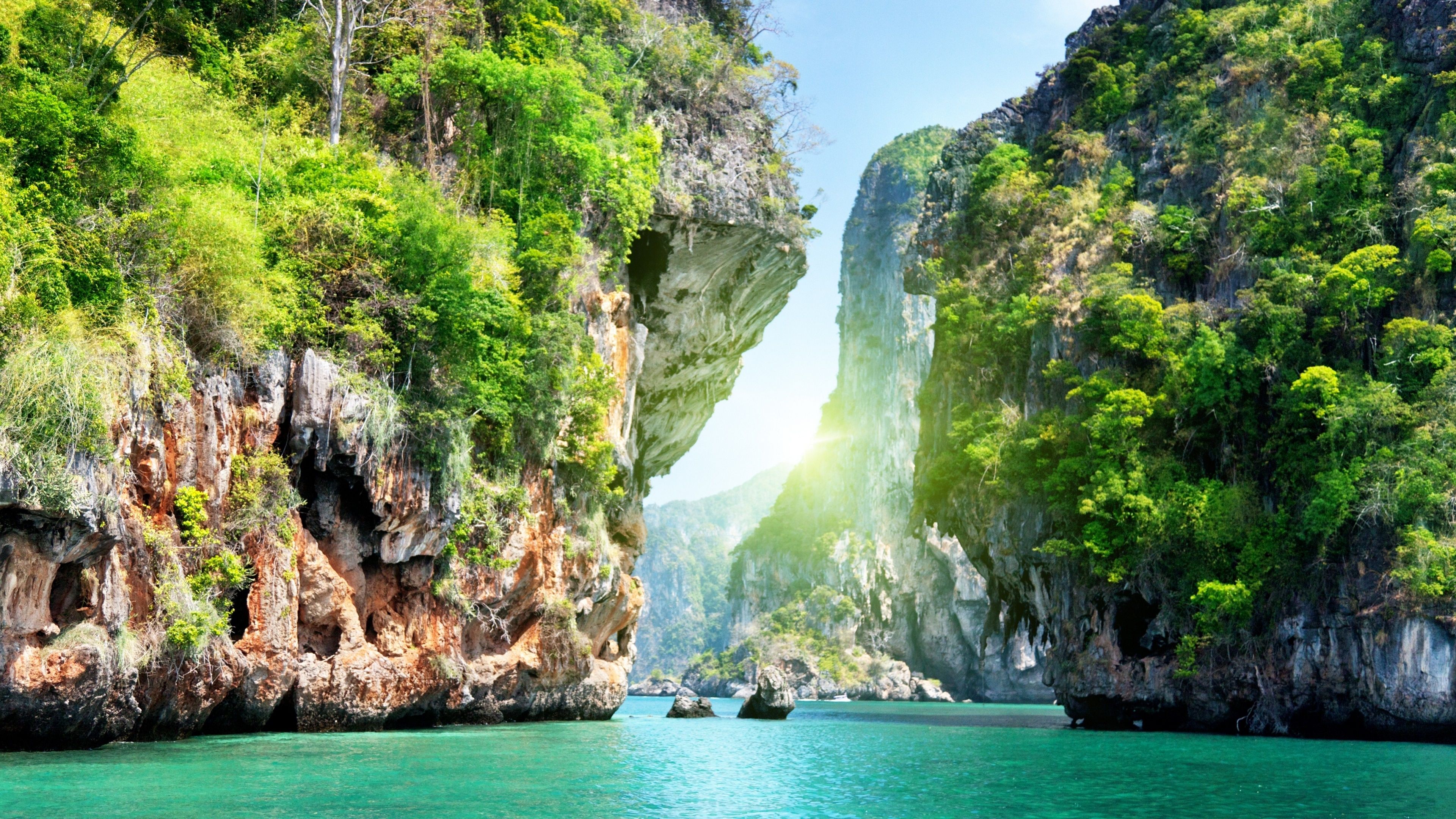 Isole calcaree Thailandia mare, 3840x2160 4K, Desktop 4K