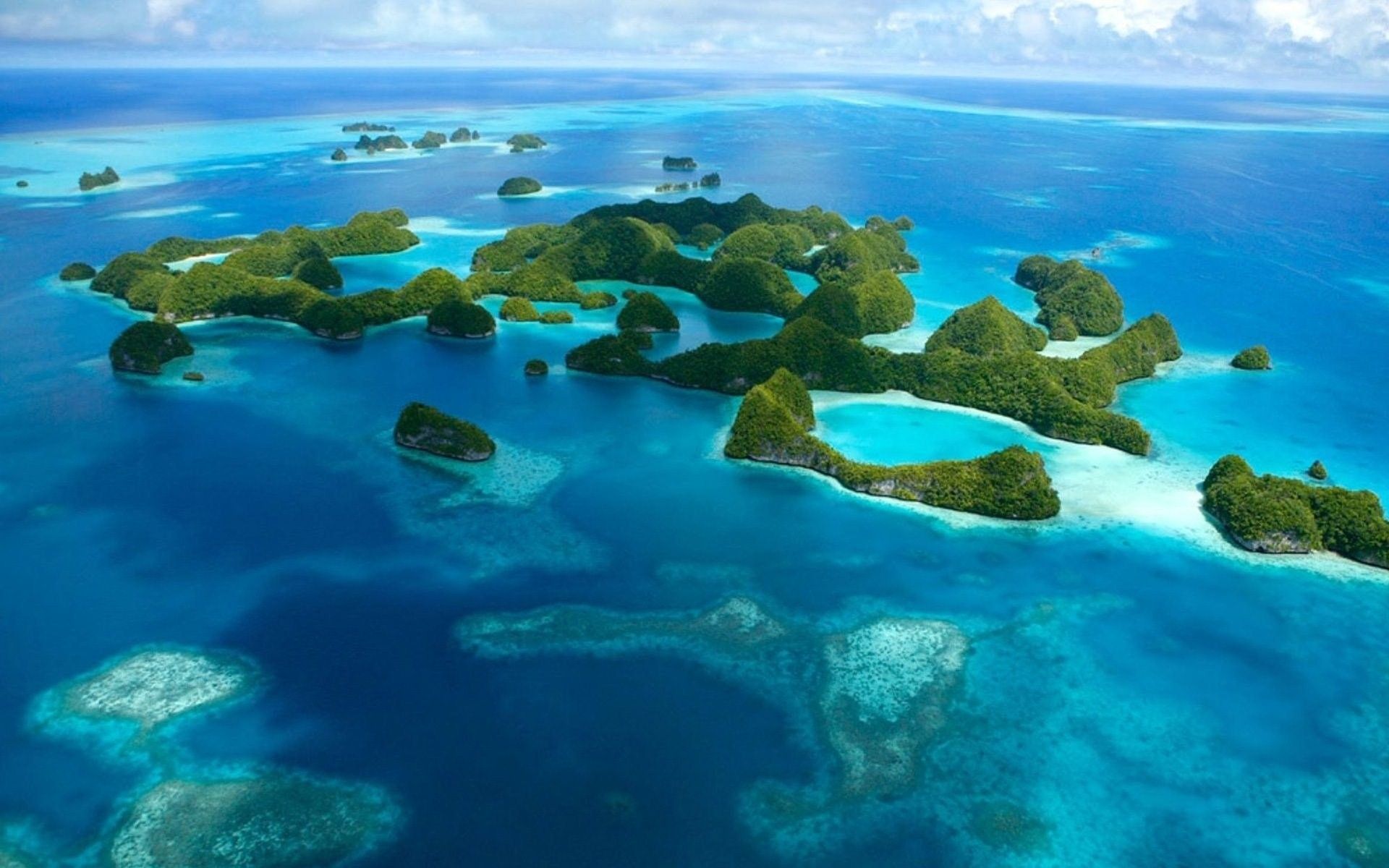 Isole tropicali vista aerea oceano, 1920x1200 Full HD+, Laptop