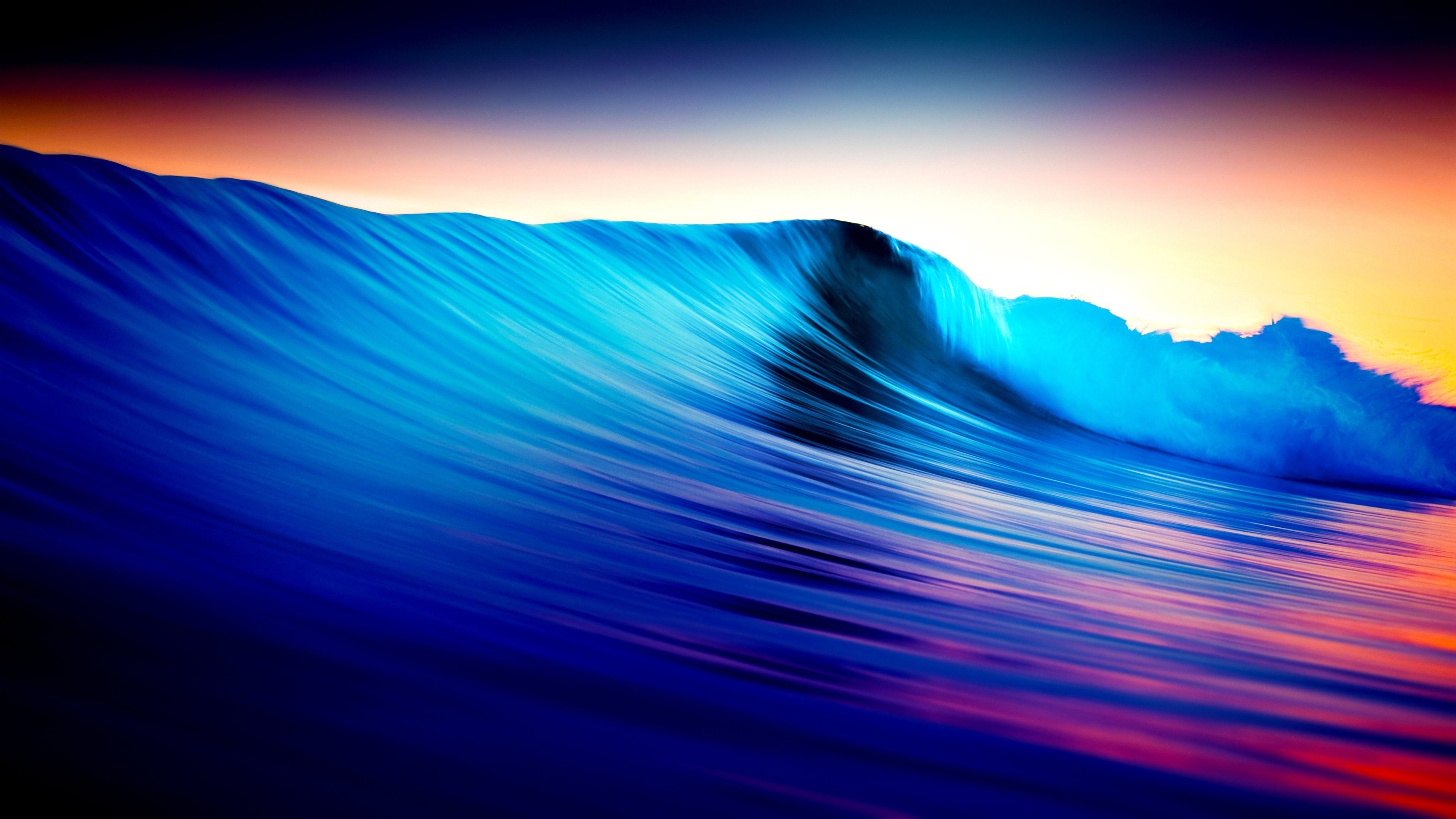 onda oceano al tramonto, 3840x2160 4K Ultra HD, Monitor 4K