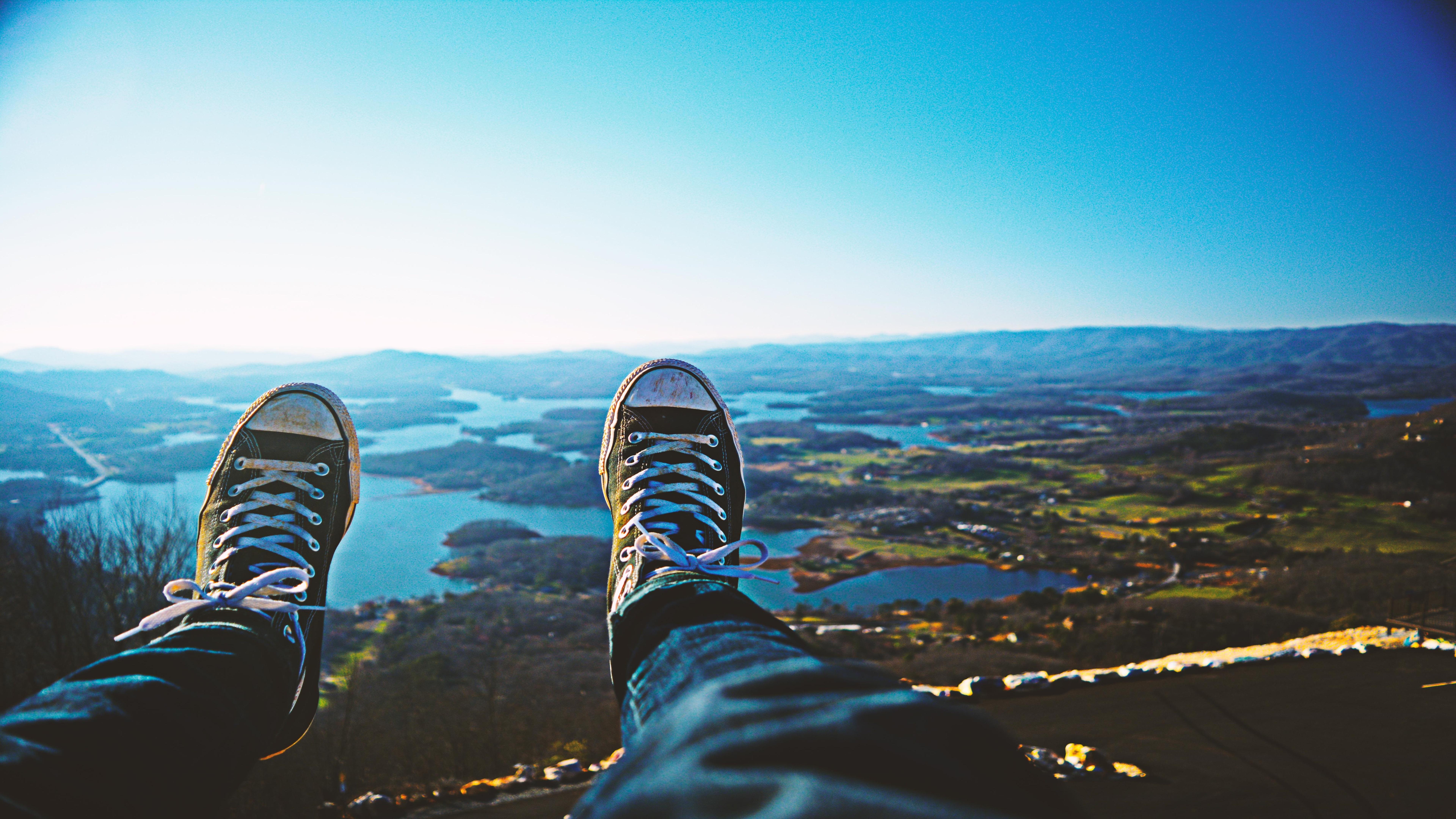 scarpe vista panoramica montagna, 7680x4320 4K, Desktop 4K