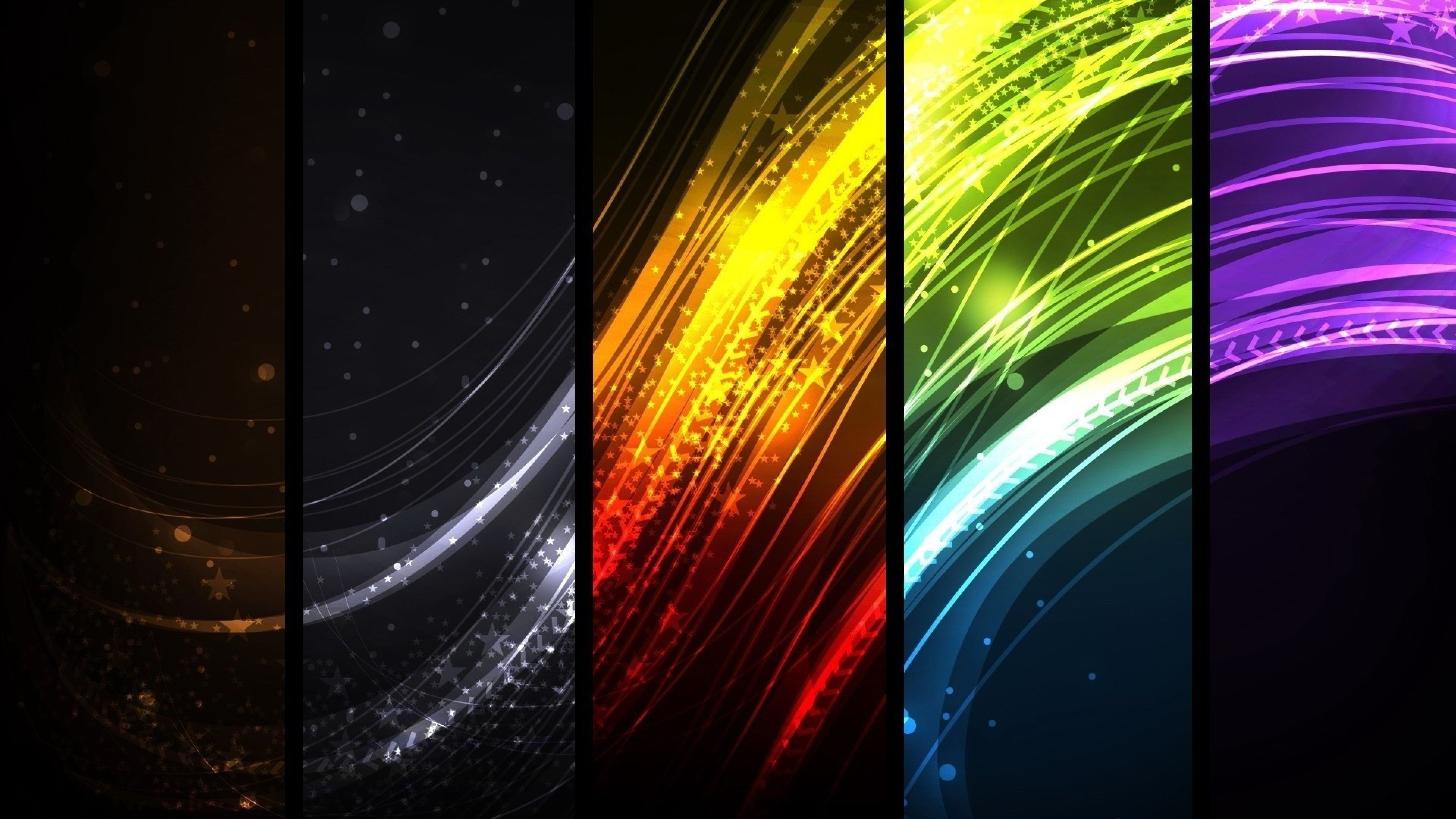 Pannelli astratti colorati luminosi, 3840x2160 Ultra HD, 4K TV