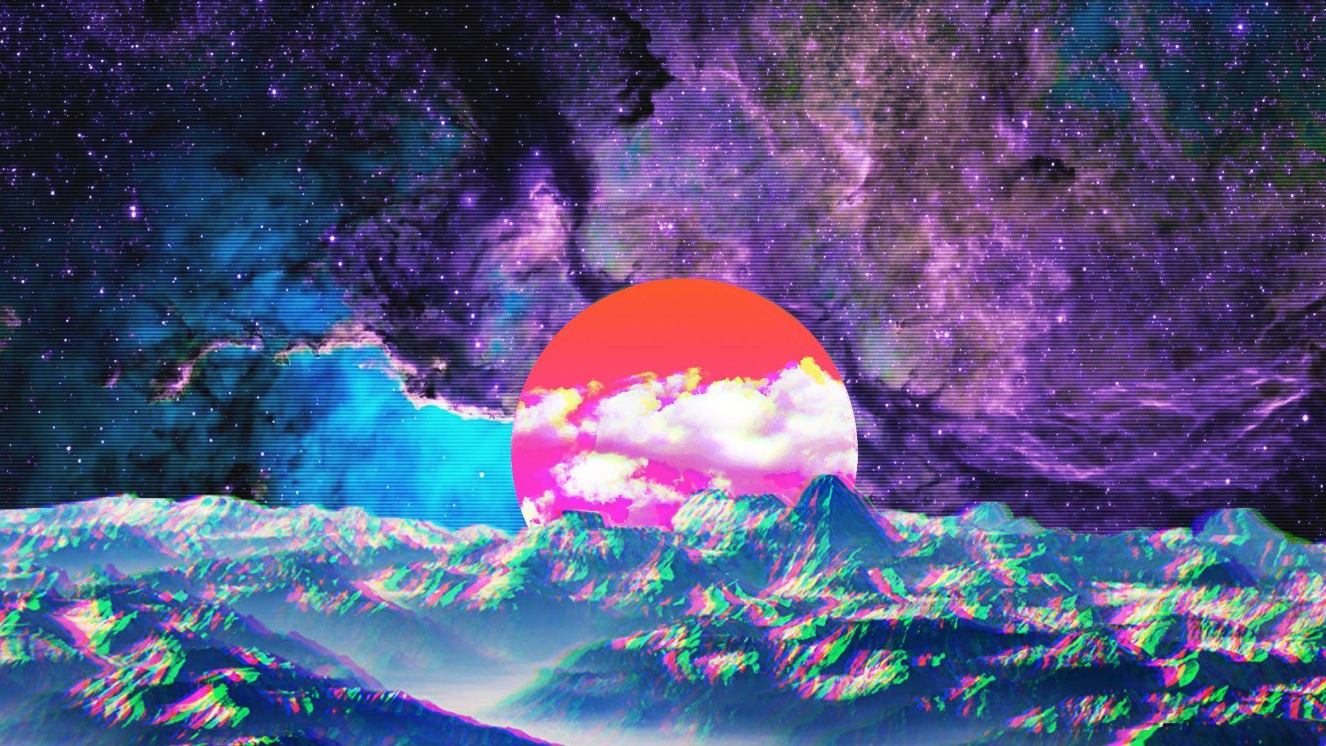 Pianeti disegnati sfondo pastello, 719x1280 Full HD Verticale, Smartphone