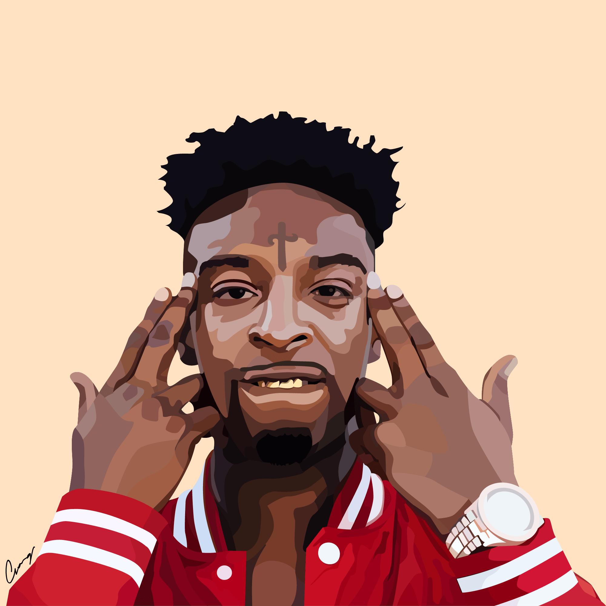 Cartoon 21 Savage viso, rapper, 1920x1080 Full HD, PC