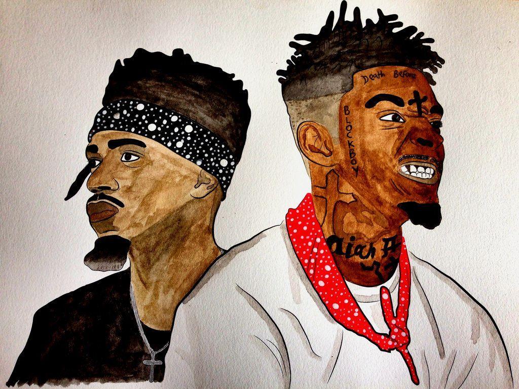 21 Savage e Metro Boomin cartoon, 1024x768 HD, Laptop