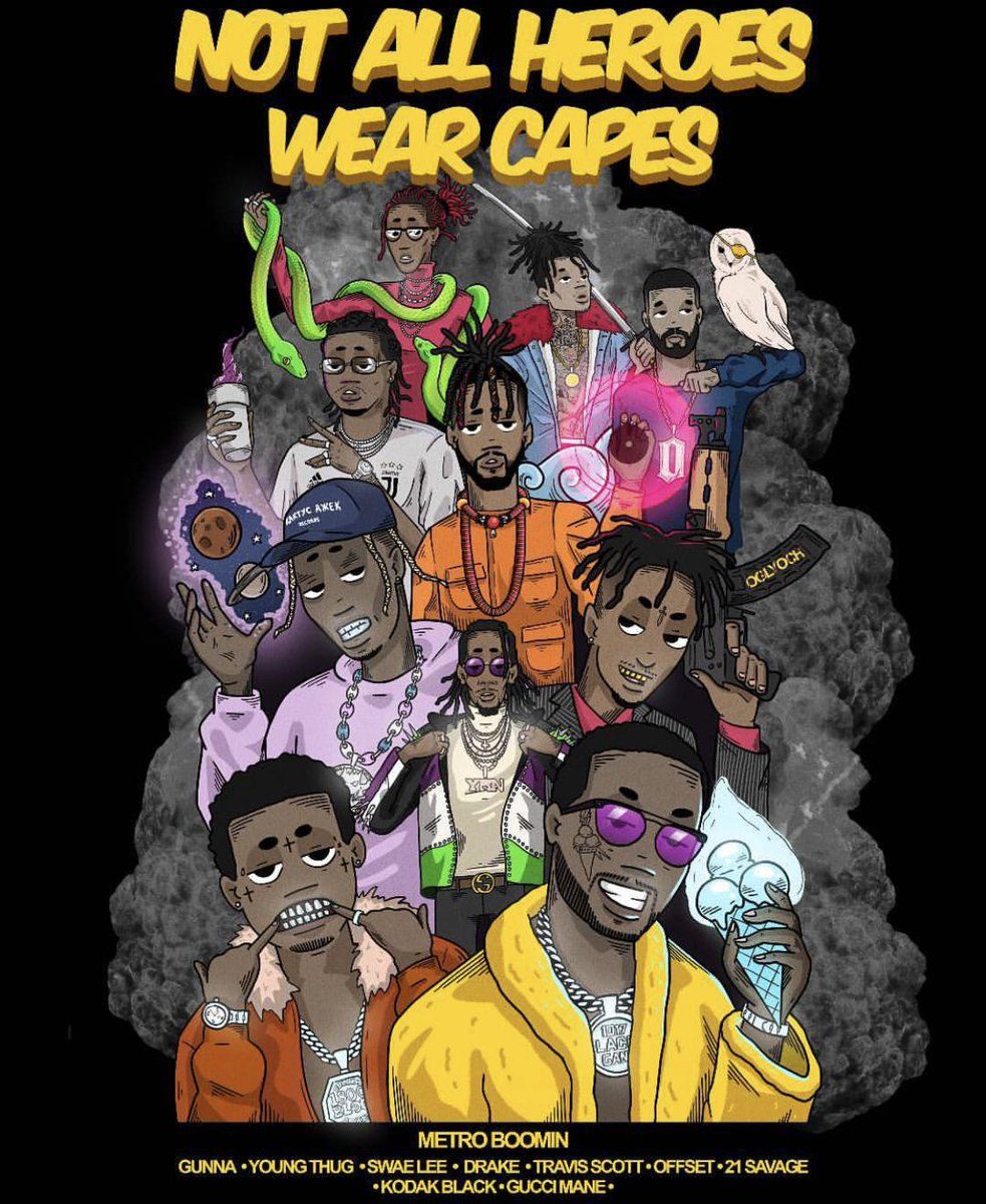 21 Savage cartoon con moto, 1920x1080 Full HD 1080p, PC