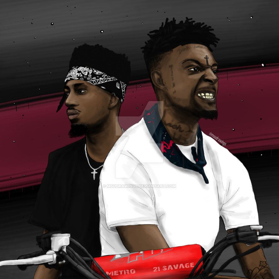 21 Savage e Metro Boomin illustrazione, hip hop, 894x894 HD, PC