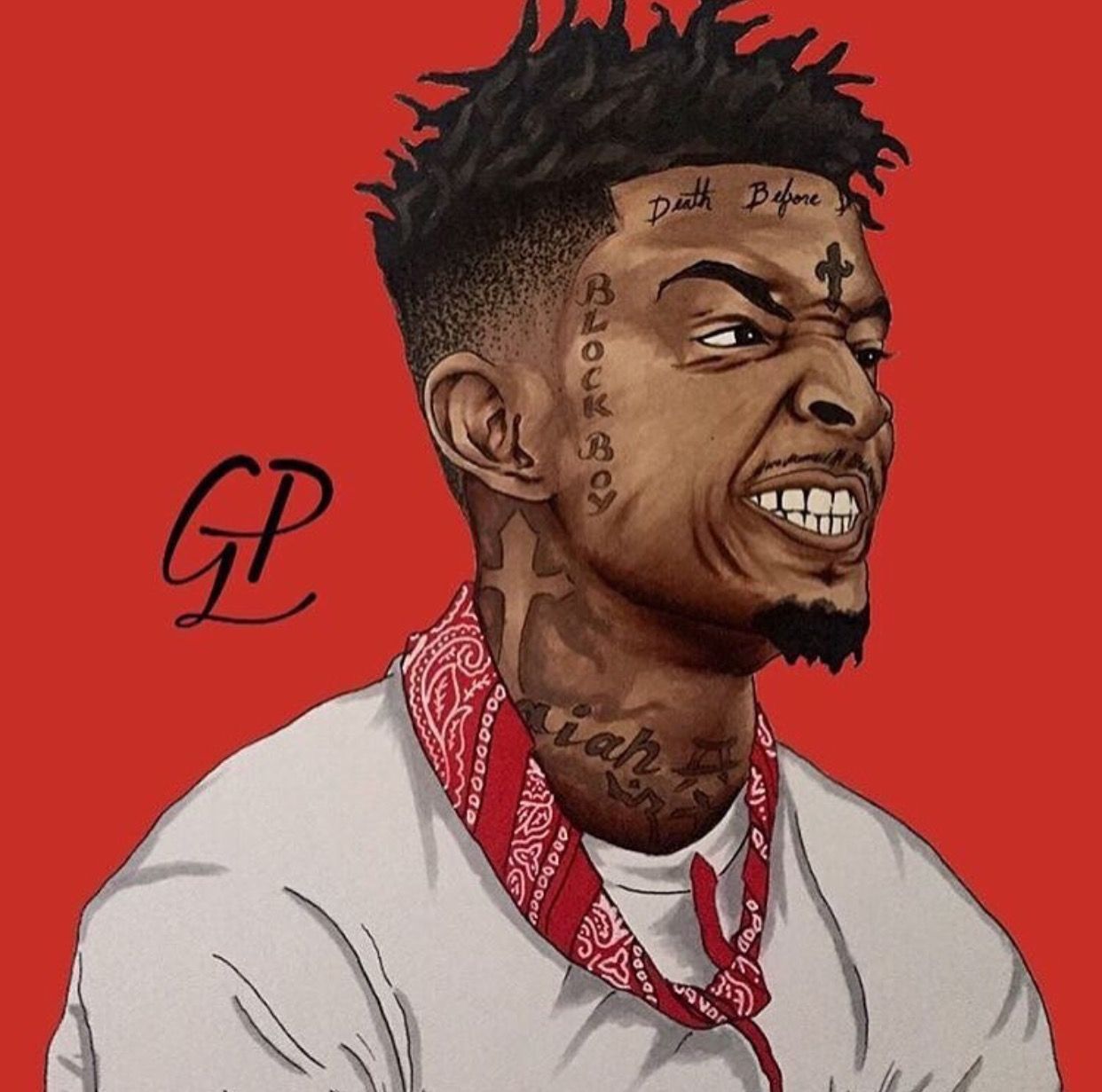 21 Savage ritratto smartphone, rapper, 900x1060 Verticale, Telefono