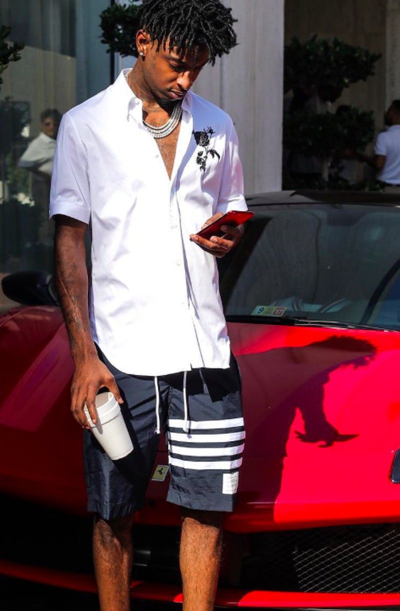 Illustrazione 21 Savage sfondo rosso, hip hop, 1242x1231 HD, PC