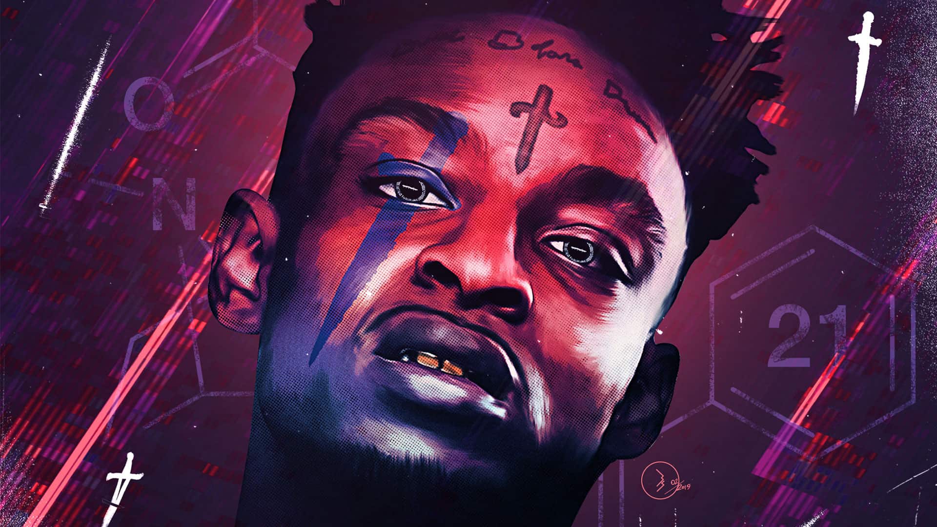 21 Savage rapper in concerto, 1920x1080 Full HD 1080p, Laptop
