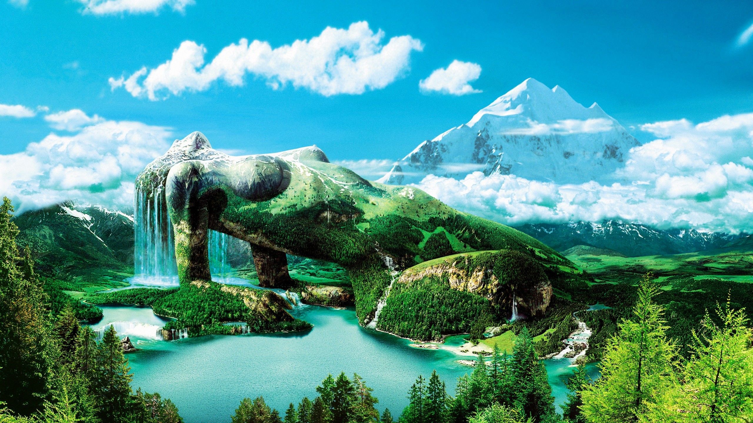 Montagna a forma di elefante, 2560x1440 1440p, Desktop