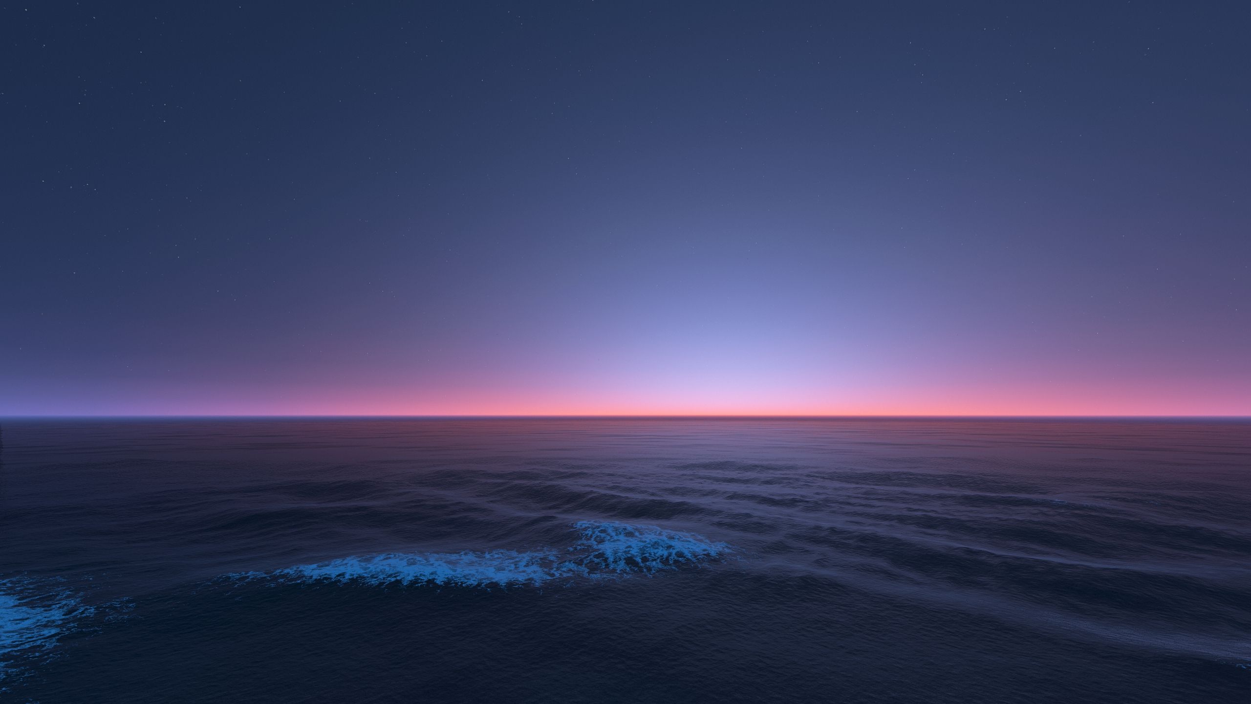 Mare calmo cielo violaceo, 2560x1440 QHD, Laptop