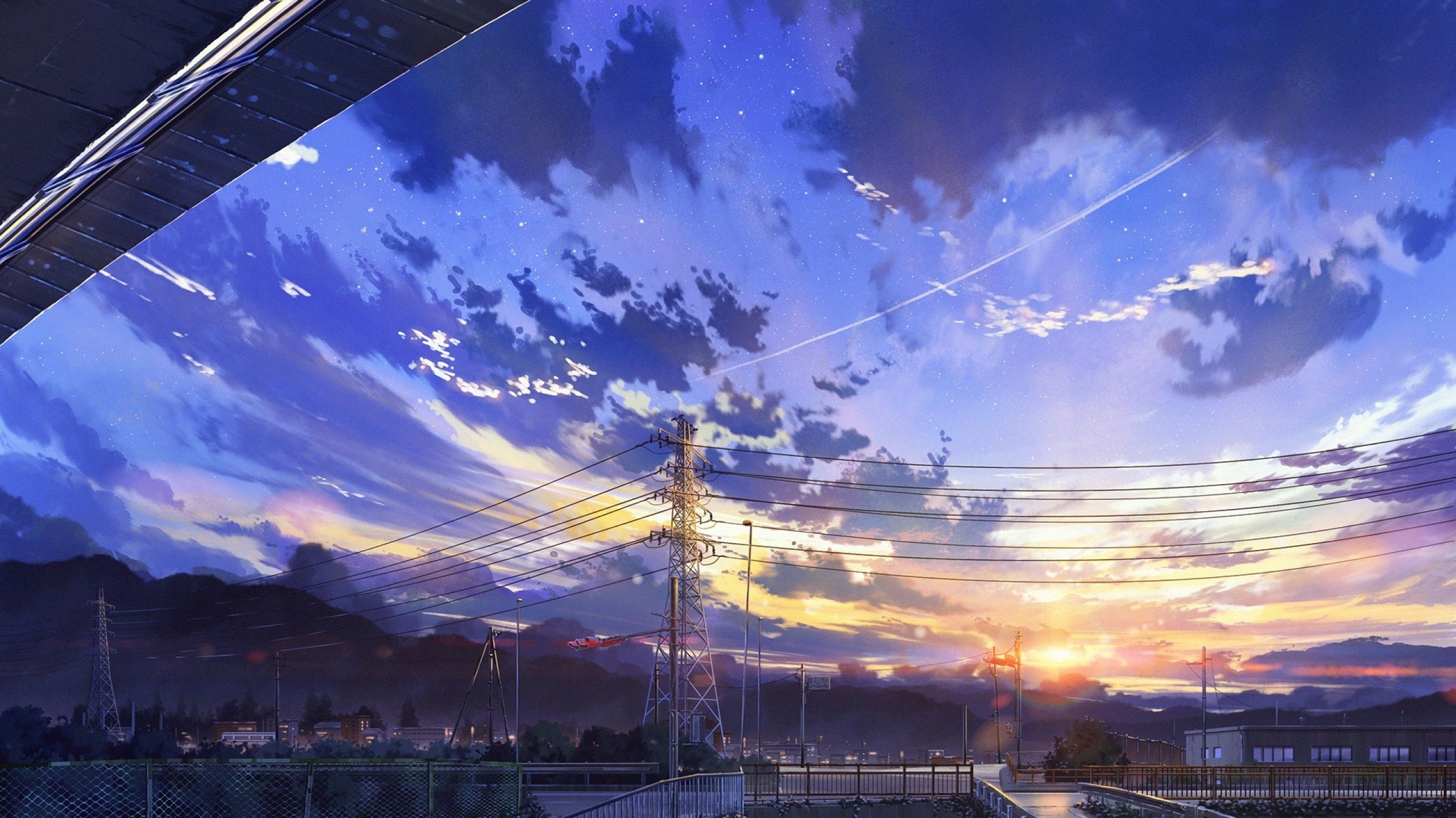 Cielo anime nuvole tramonto, 2560x1440 2K, Monitor Gaming