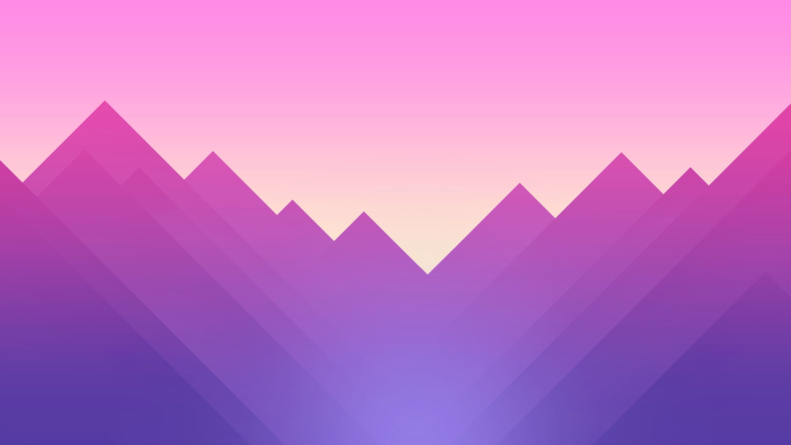 Montagne stilizzate rosa viola, 2560x1440 2K QHD, PC
