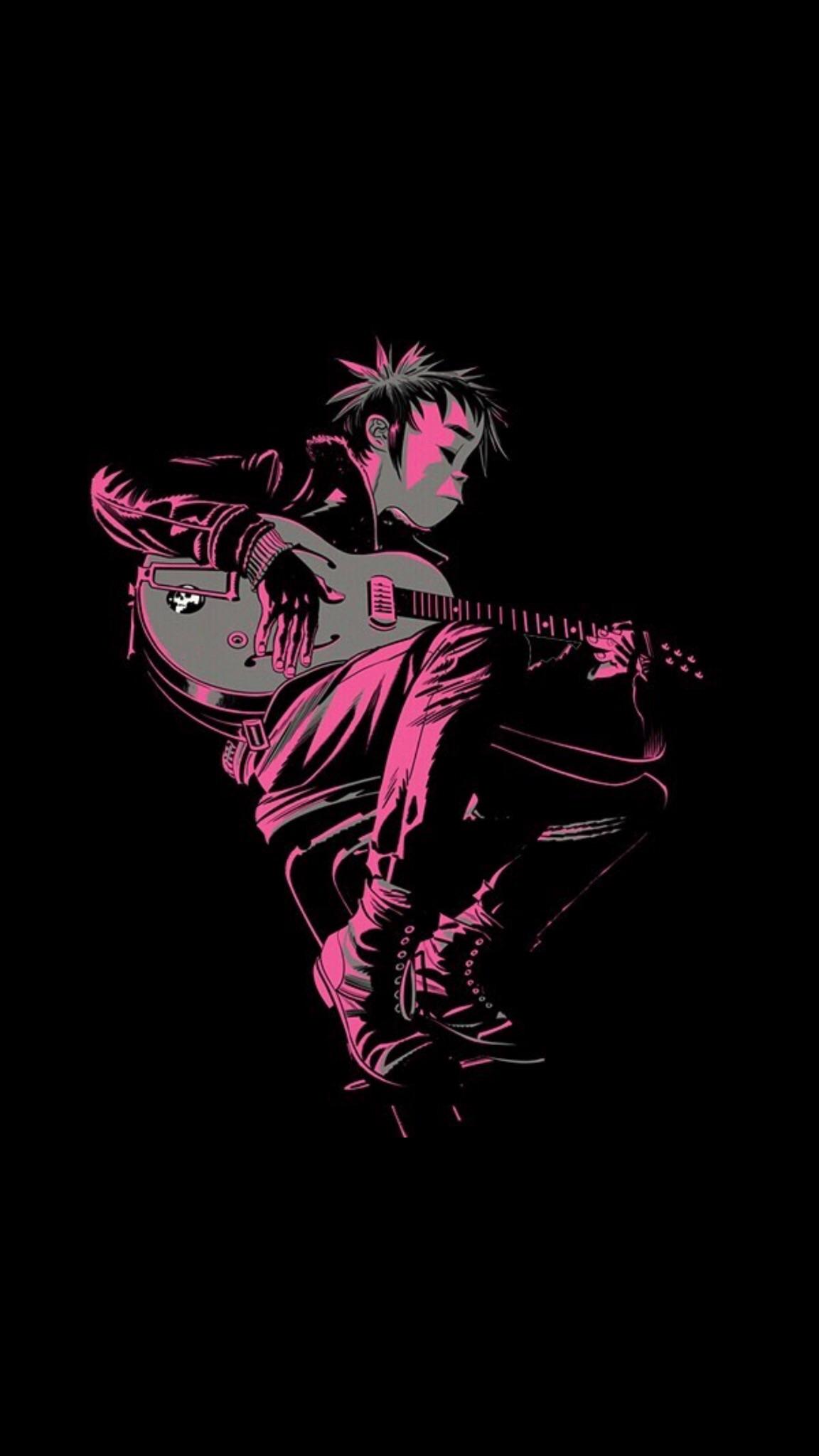 2D Gorillaz con chitarra, 1152x2048 Verticale, Xiaomi