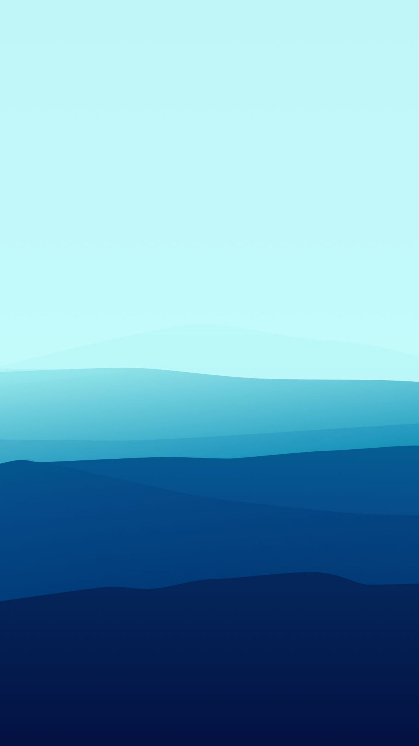Colline blu piatte minimaliste, 1440x2560 Verticale, Mobile