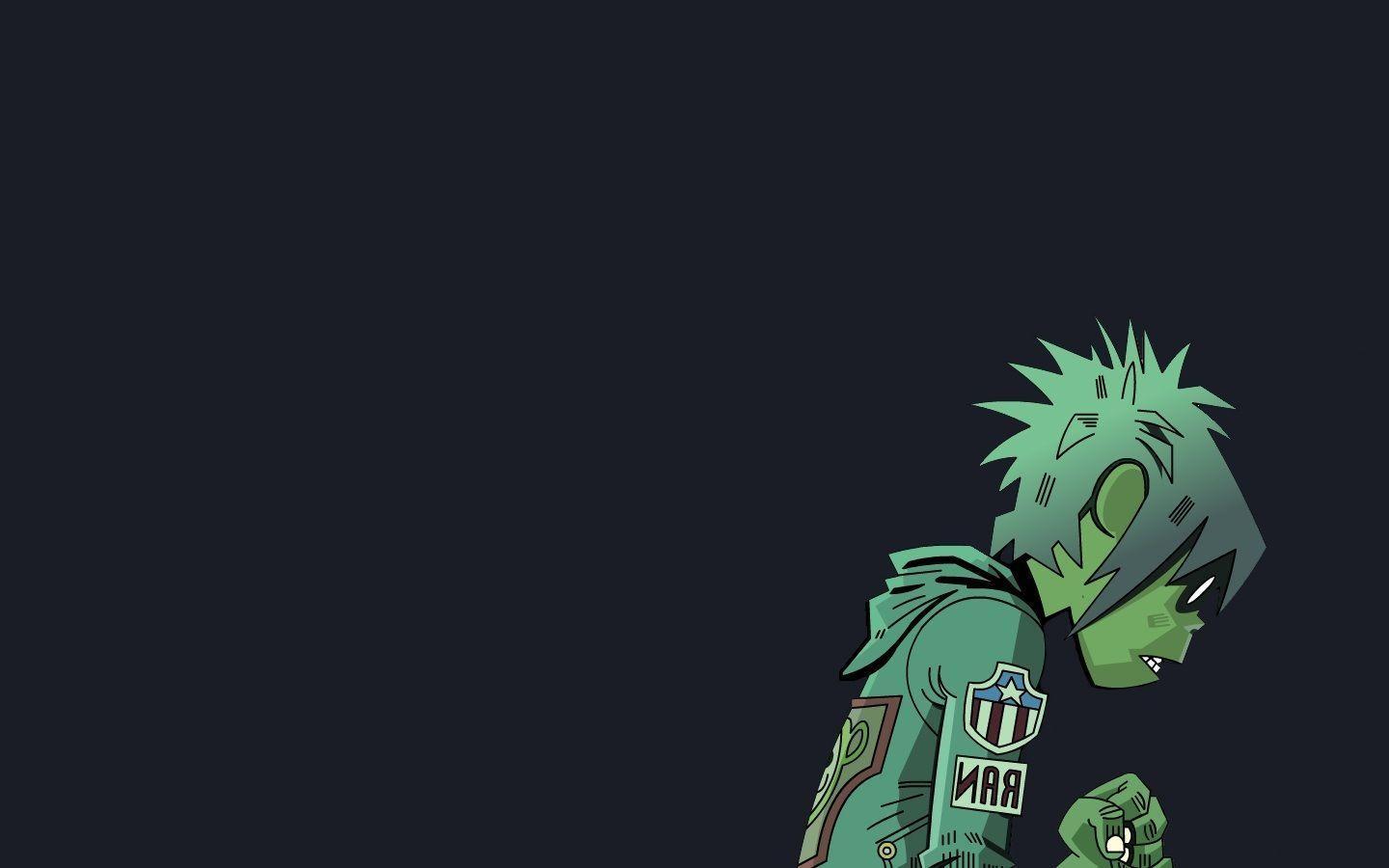 Gorillaz personaggio 2D verde, 1440x900 HD, Desktop