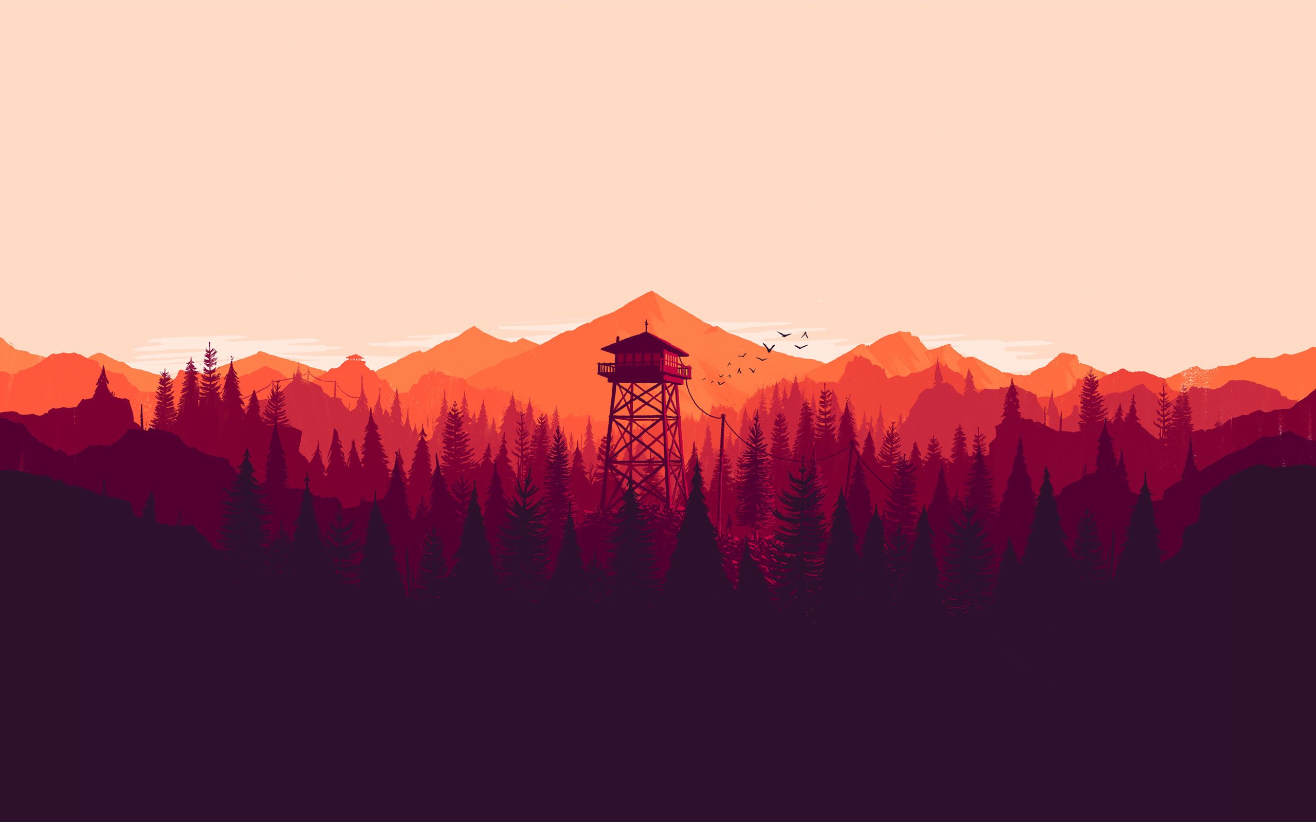 Torre di avvistamento tramonto arancione, 2560x1600 WQXGA, PC