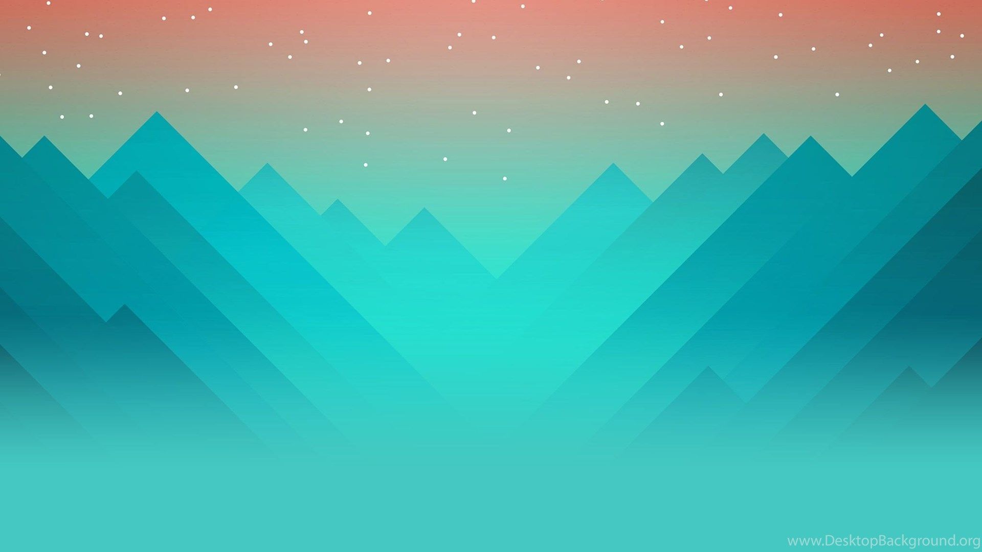 Montagne triangolari geometriche verde acqua, 1920x1080 1080p, Desktop