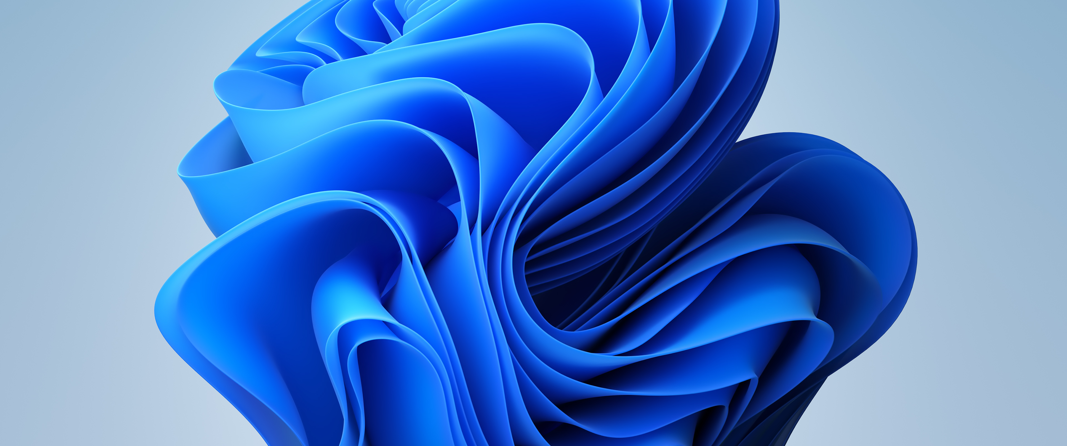Forma astratta blu ondulata, 3440x1440 Ultrawide, Dual Monitor
