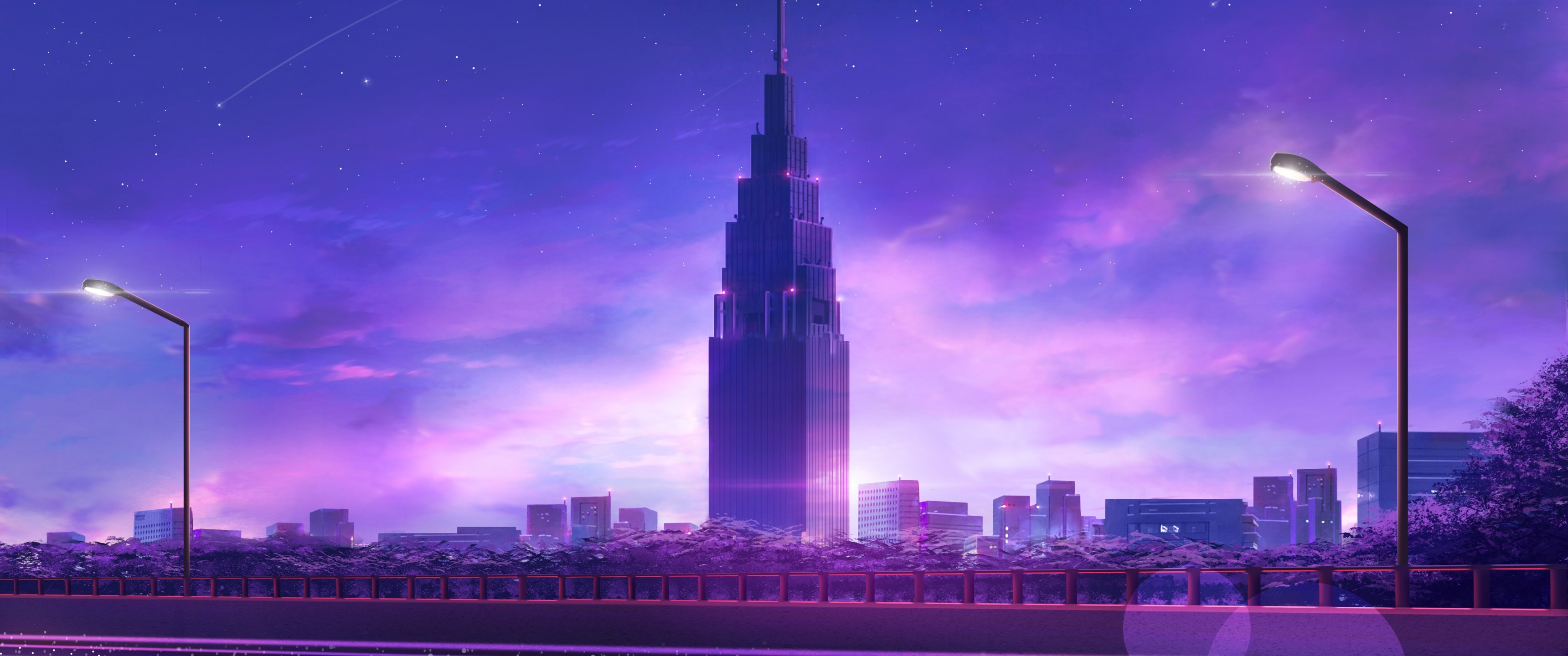 Grattacielo Shinjuku Tokyo notte, 3440x1440 21:9, Ultrawide