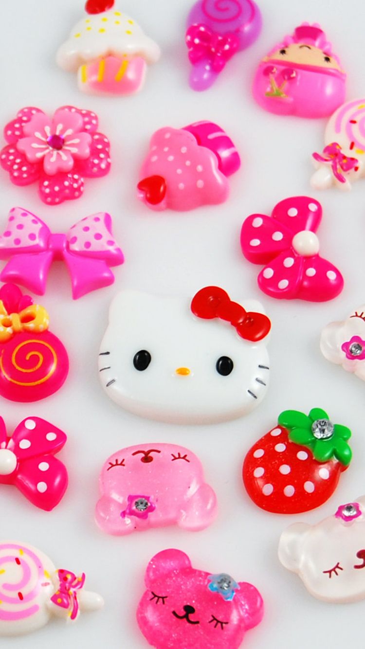 Hello Kitty ciondoli rosa 3D, Sanrio, 750x1334 Verticale, Mobile