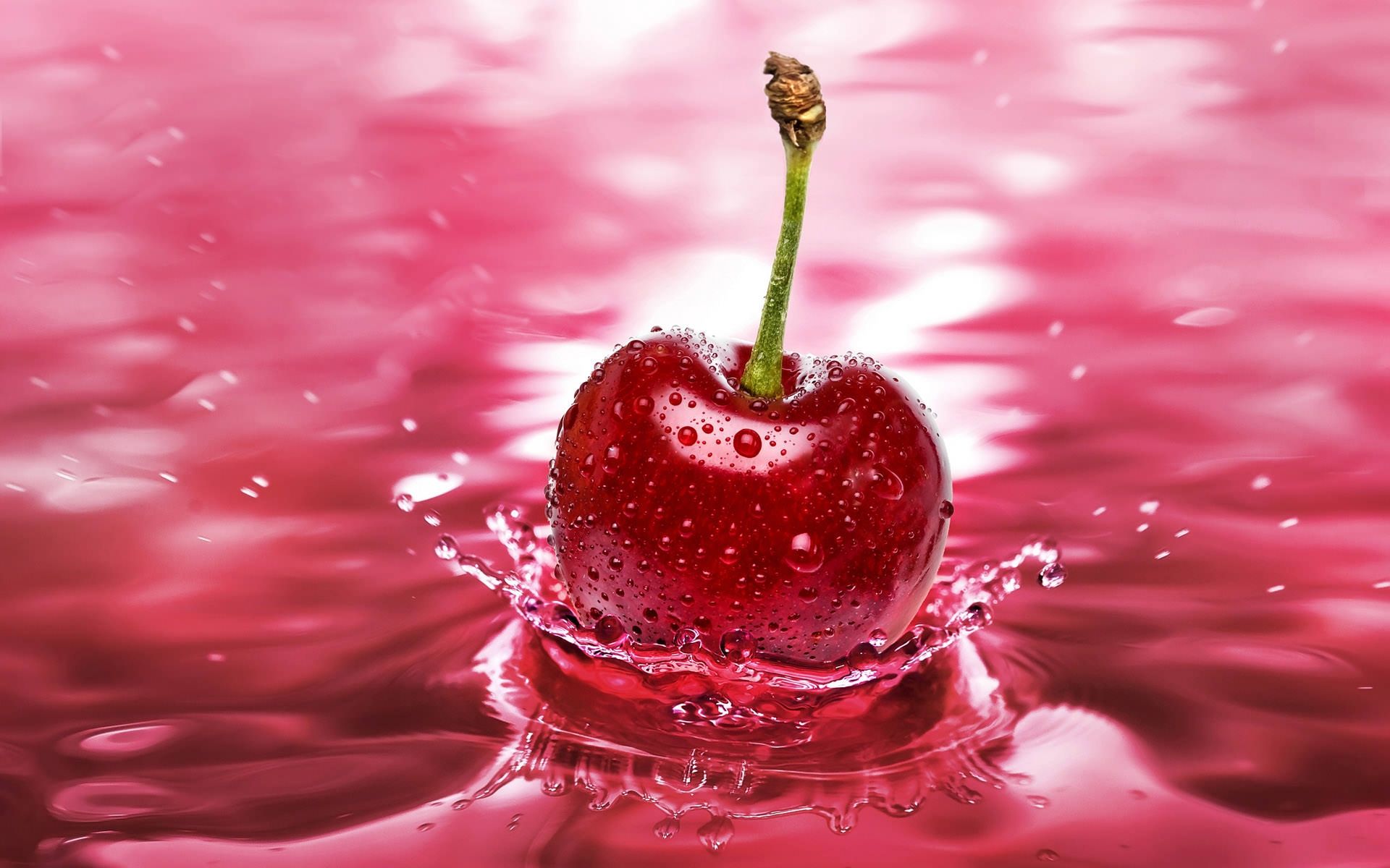 Ciliegia rossa in acqua, 1920x1200 Full HD+, iMac