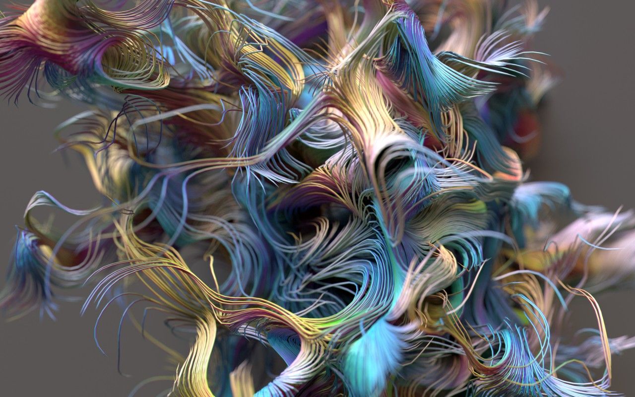 Astratto 3D fili colorati intrecciati, 1280x800 HD, Desktop