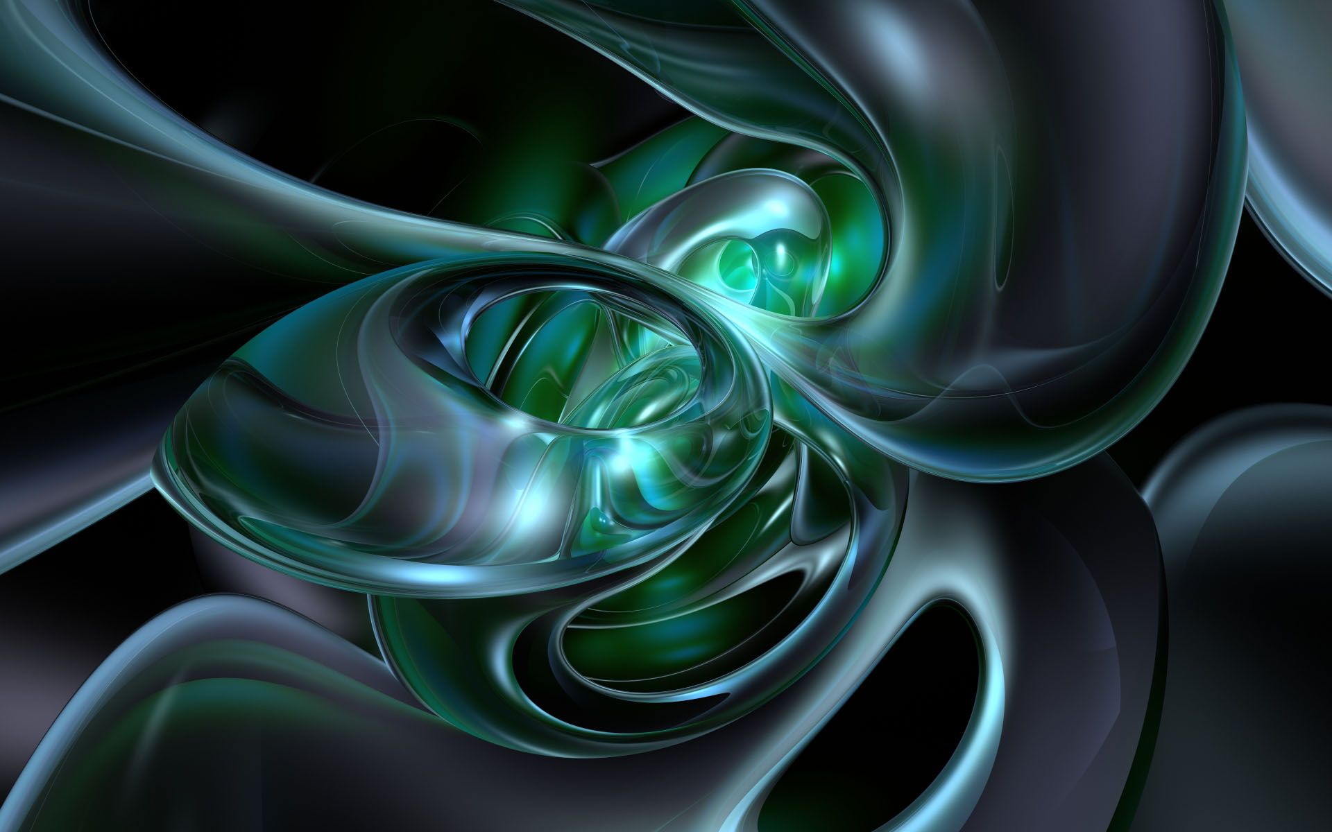 Forme astratte 3D verdi, 1920x1200 Full HD+ WUXGA, PC Desktop