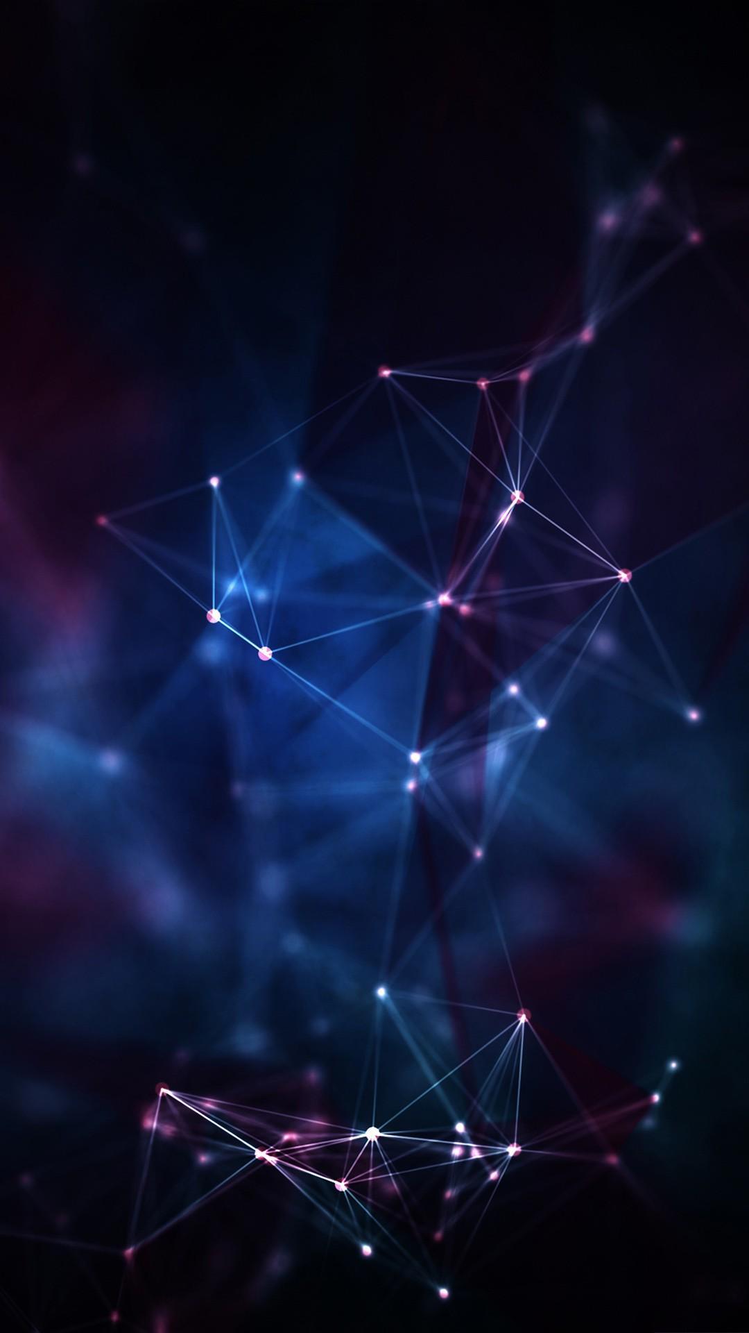 Rete geometrica 3D astratta, 1080x1920 Verticale, Mobile