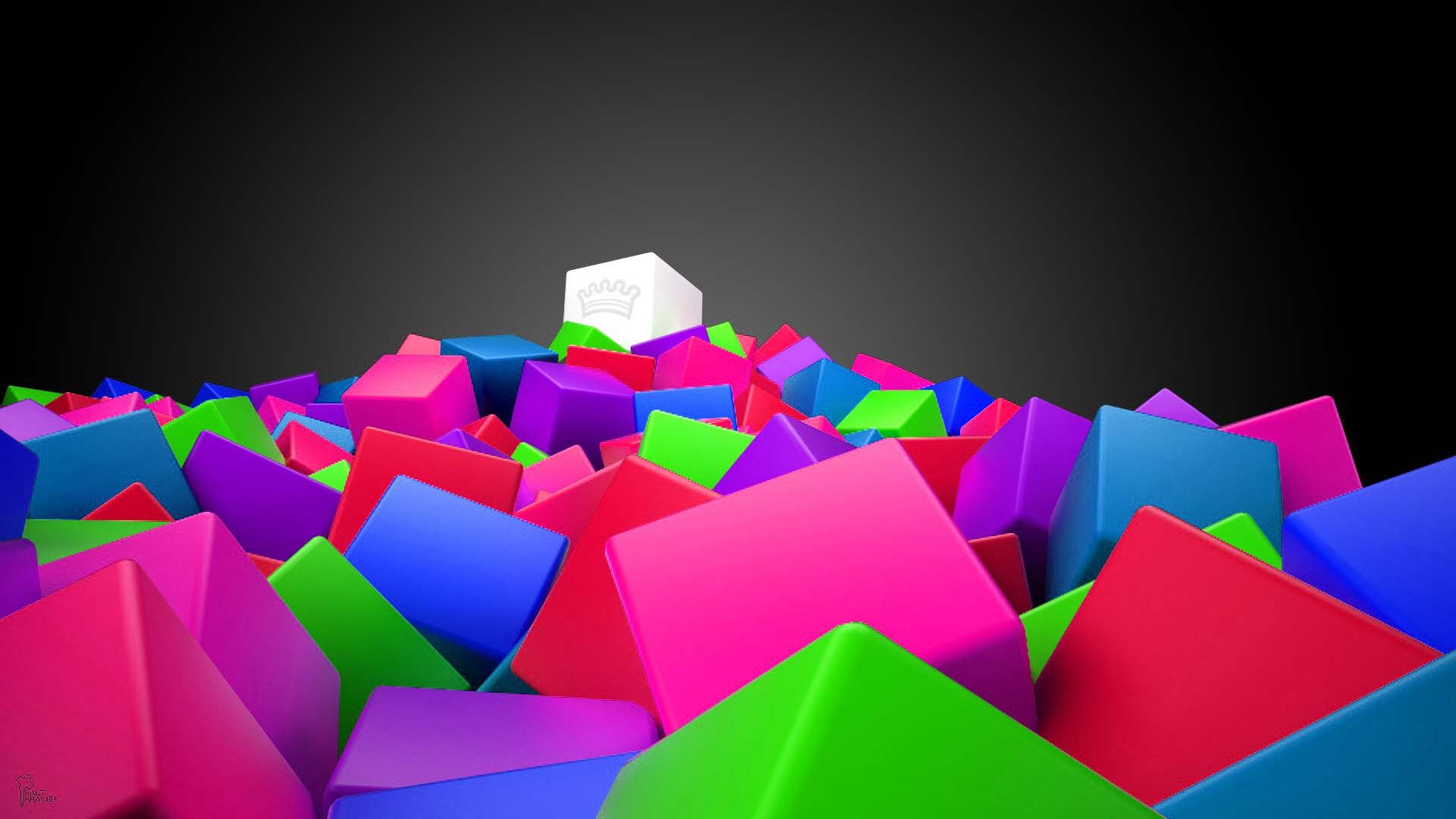 Cubi 3D colorati astratti, 1920x1080 1080p, Desktop