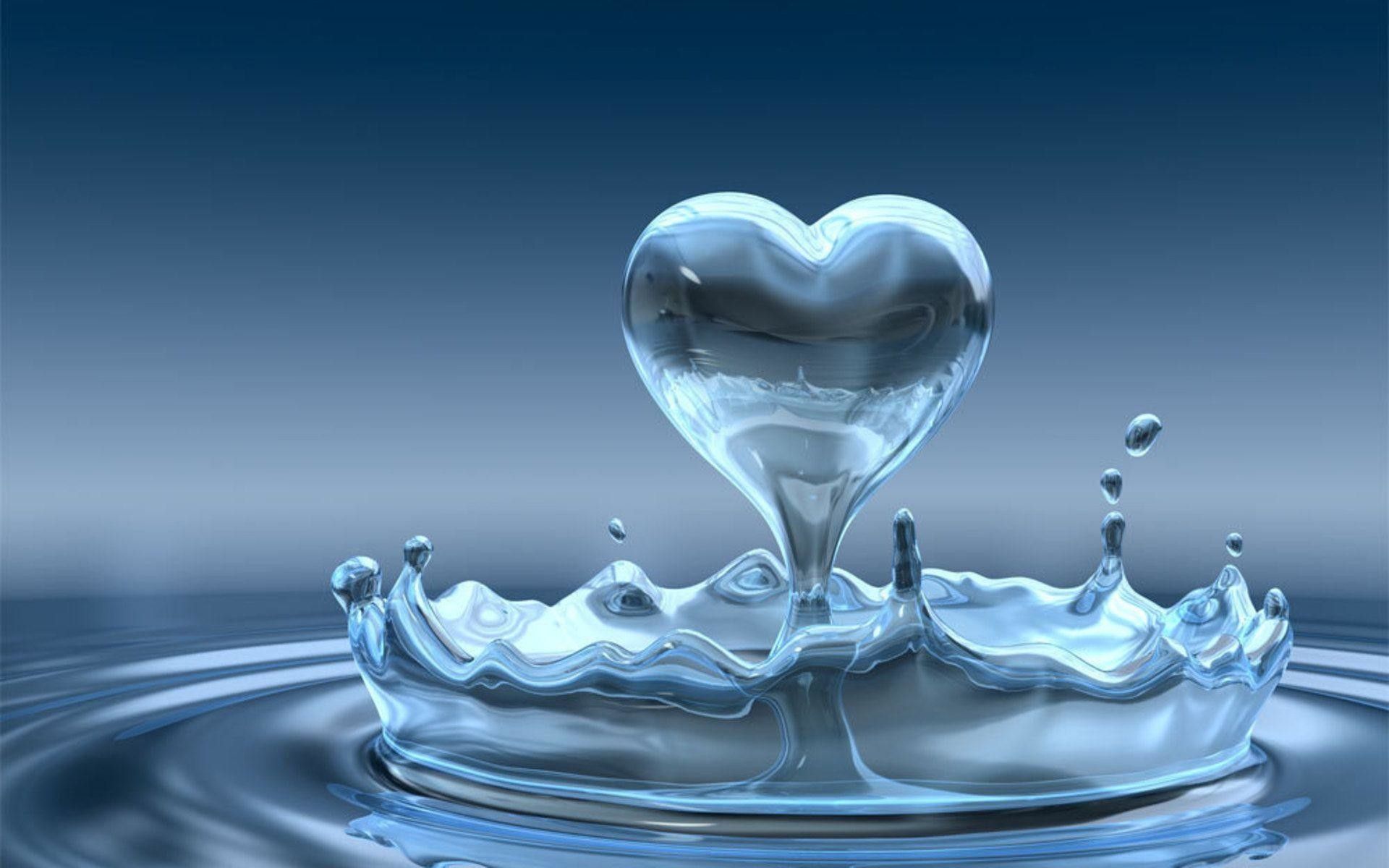 Goccia d'acqua a forma di cuore, 1920x1200 Full HD+, PC Desktop